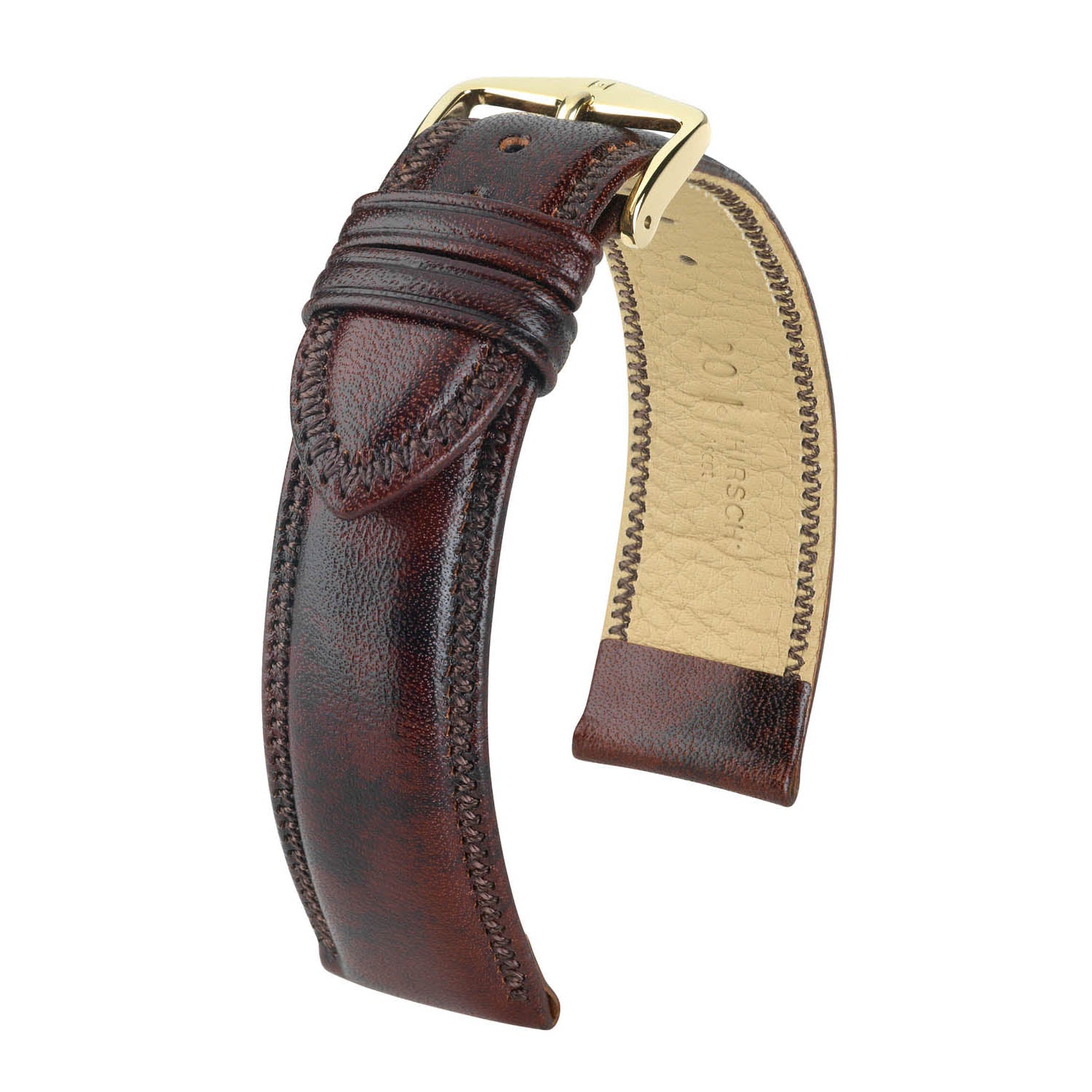 Hirsch Ascot Brown English Leather Watch Band