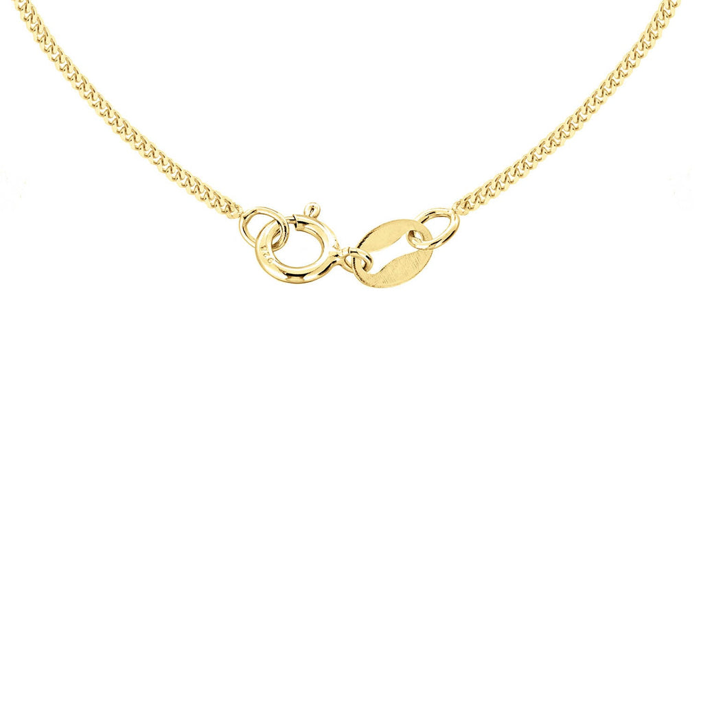 9K Yellow Gold 30 Diamond Cut Adjustable Curb Chain 46cm-51cm