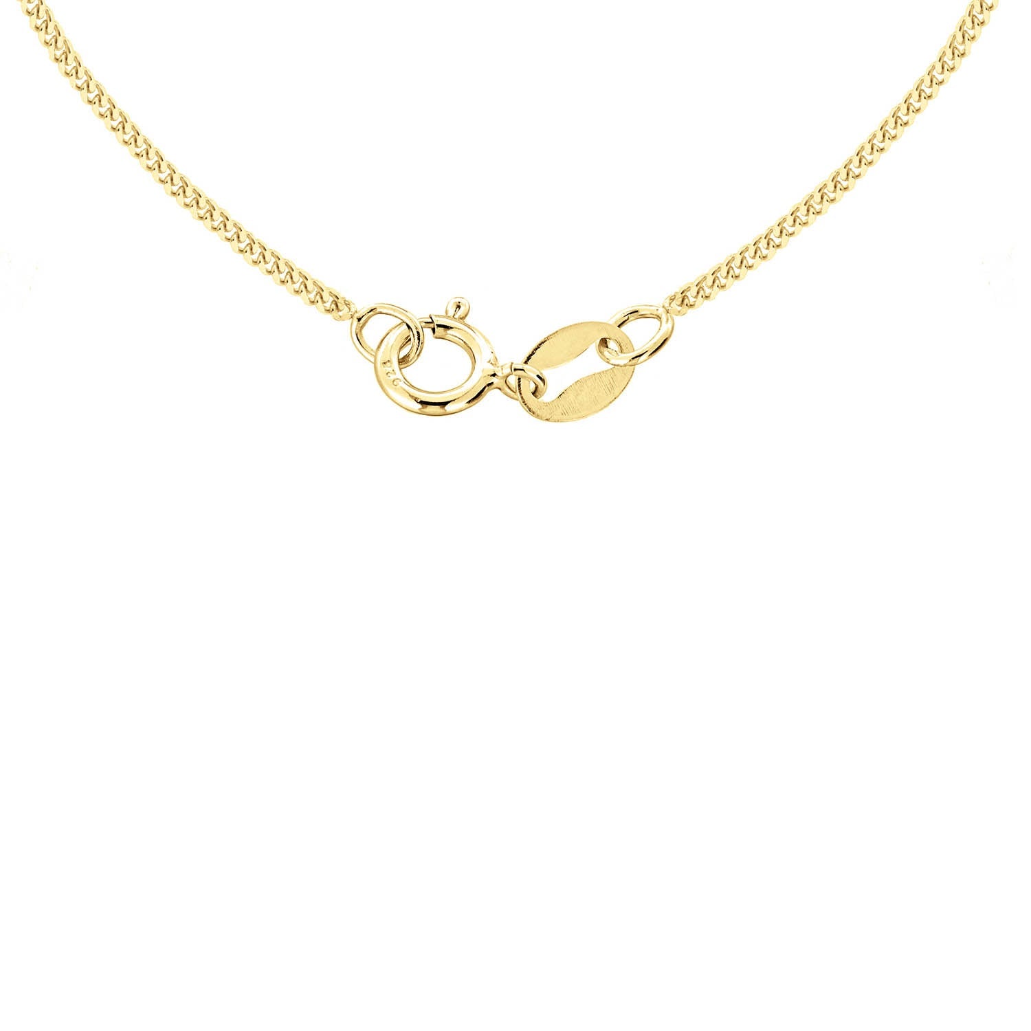 9K Yellow Gold 30 Diamond Cut Adjustable Curb Chain 46cm-51cm