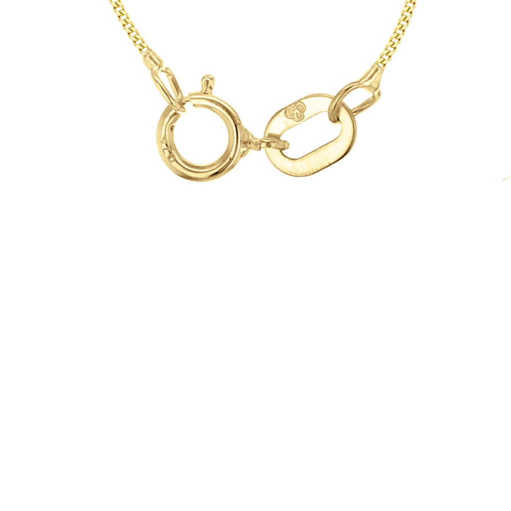 9K Yellow Gold Solid Cut Curb Chain 50cm