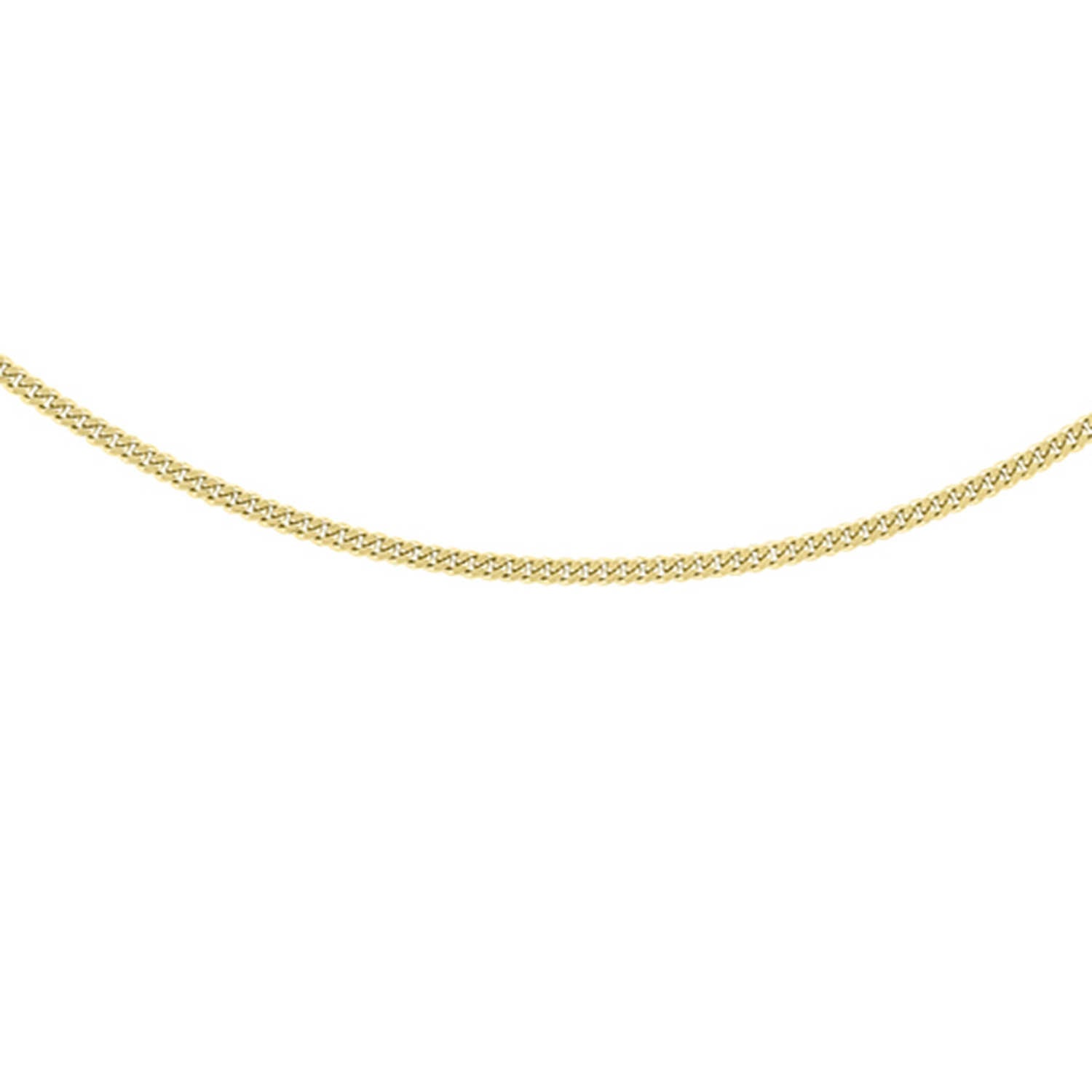 9K Yellow Gold 24 Adjustable Heart Slider Curb Chain 56cm