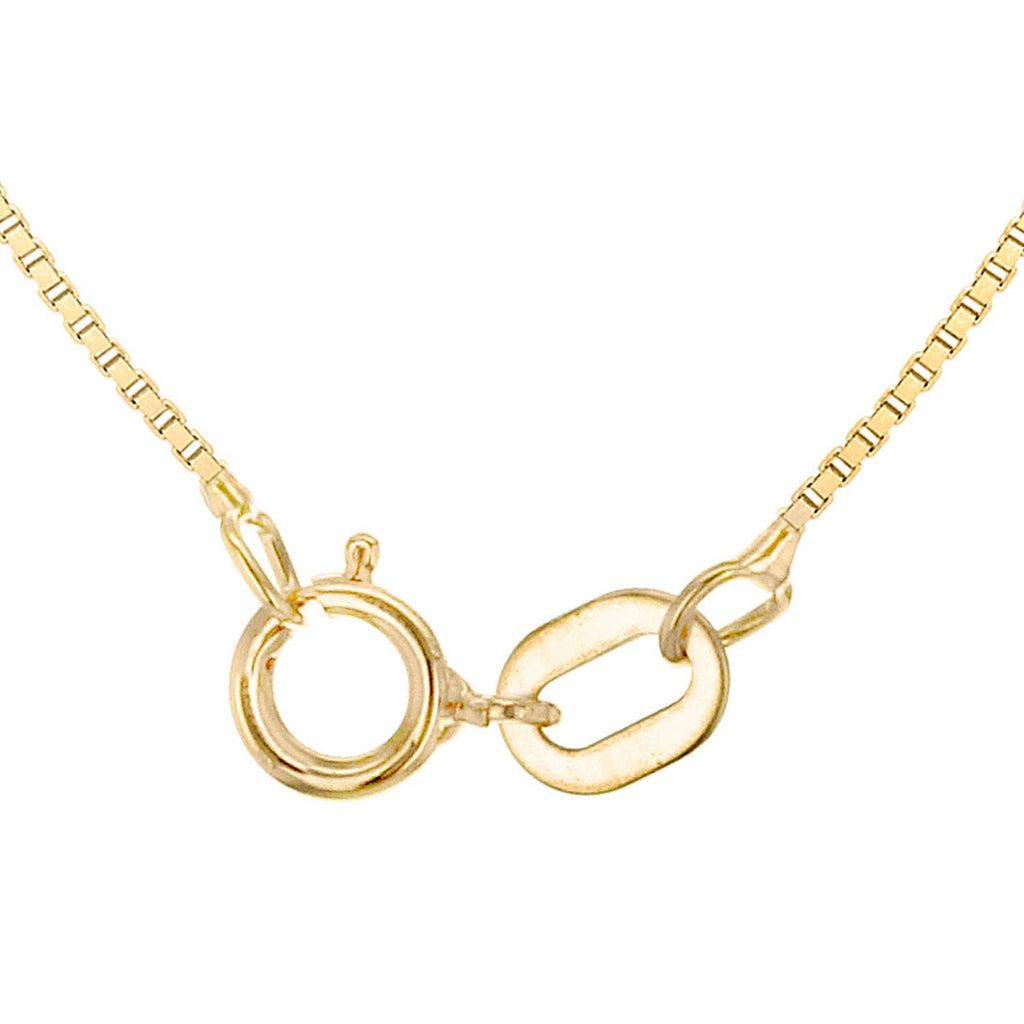 9K Yellow Gold Solid Venetian Box Chain 45-50cm