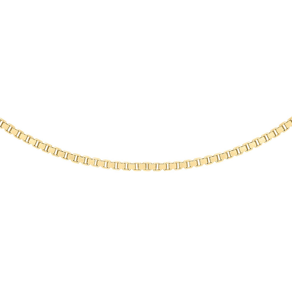 9K Yellow Gold Solid Venetian Box Chain 45-50cm