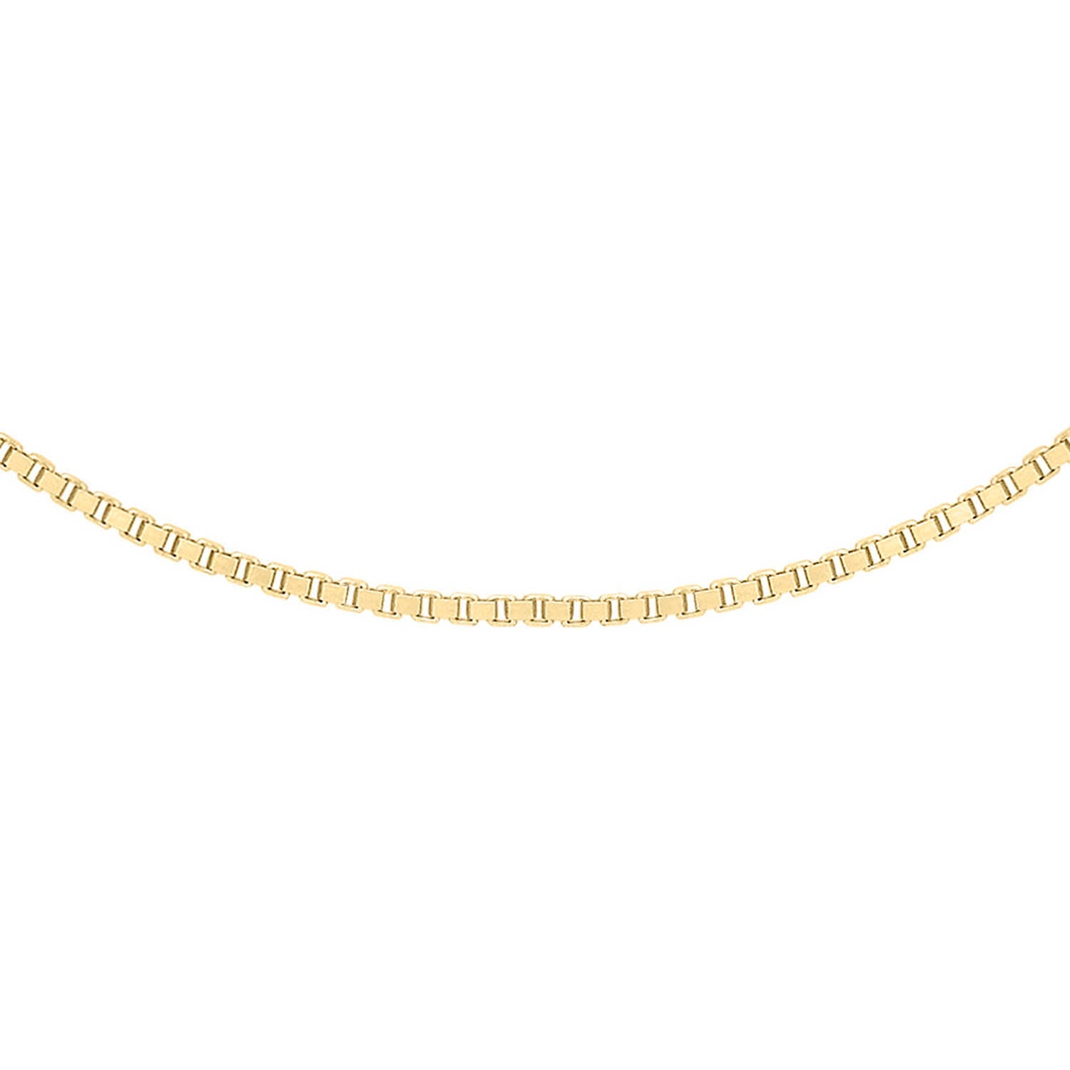 9K Yellow Gold Solid Venetian Box Chain 45-50cm