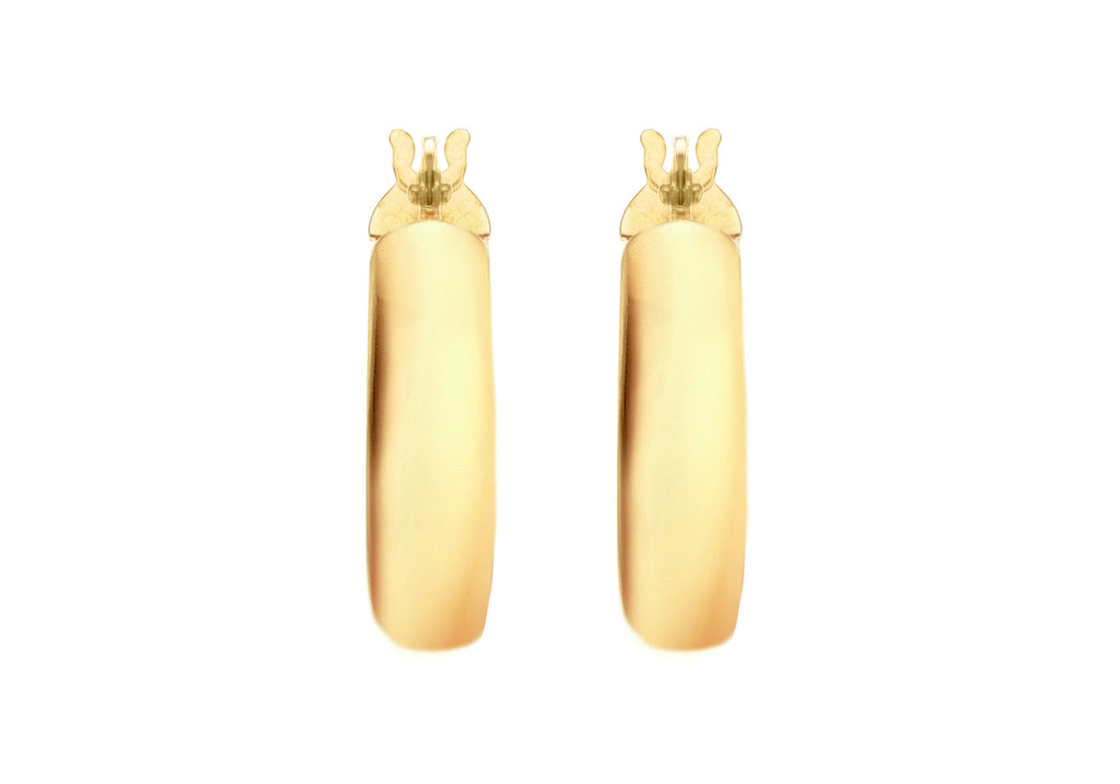 9K Yellow Gold Creole Hoops 15 mm