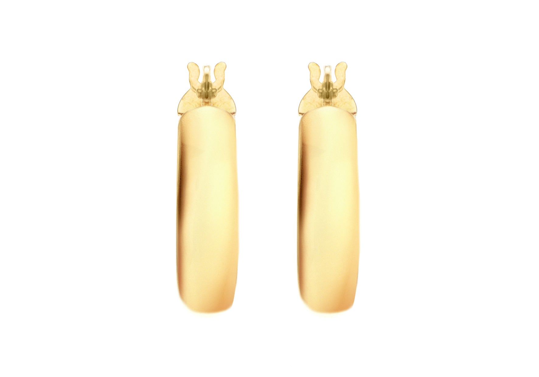 9K Yellow Gold Creole Hoops 15 mm