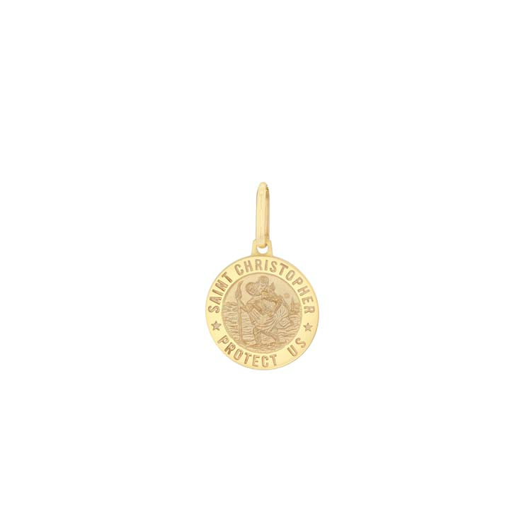 9K Yellow Gold St Christopher Travel Pendant