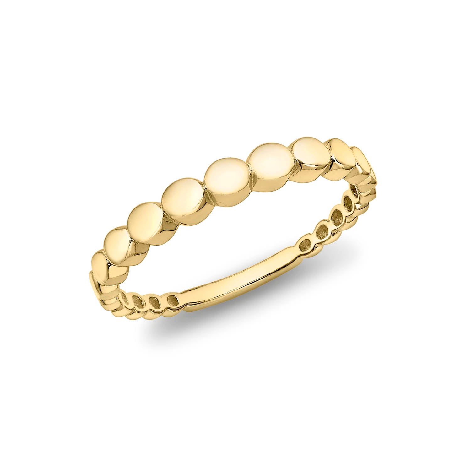 9K Yellow Gold Graduated Circles Ring