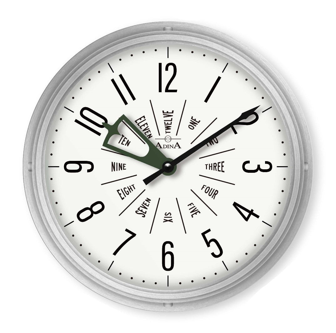 ADINA SILVER WALL CLOCK