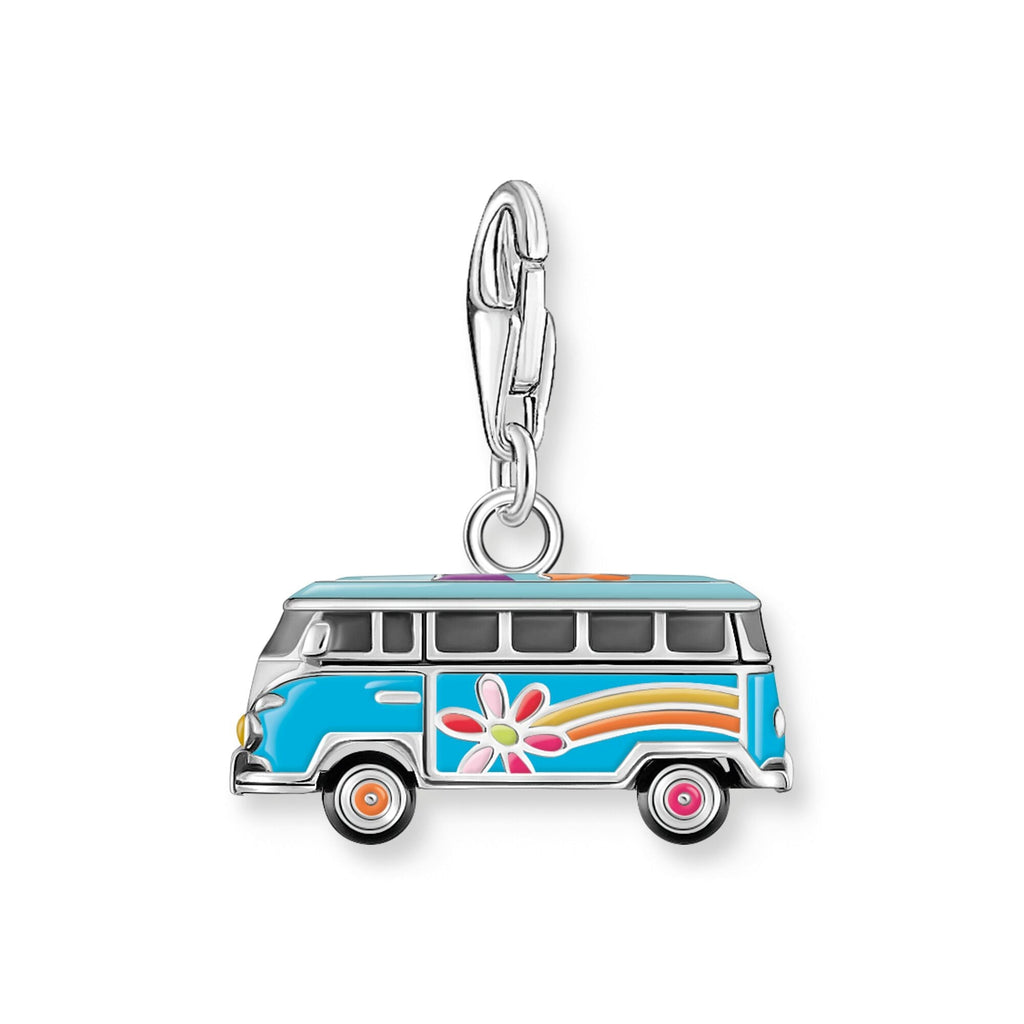 THOMAS SABO Blue Hippie Bus Charm Pendant