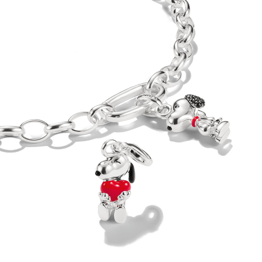 THOMAS SABO Charm Pendant Snoopy & Heart PEANUTS