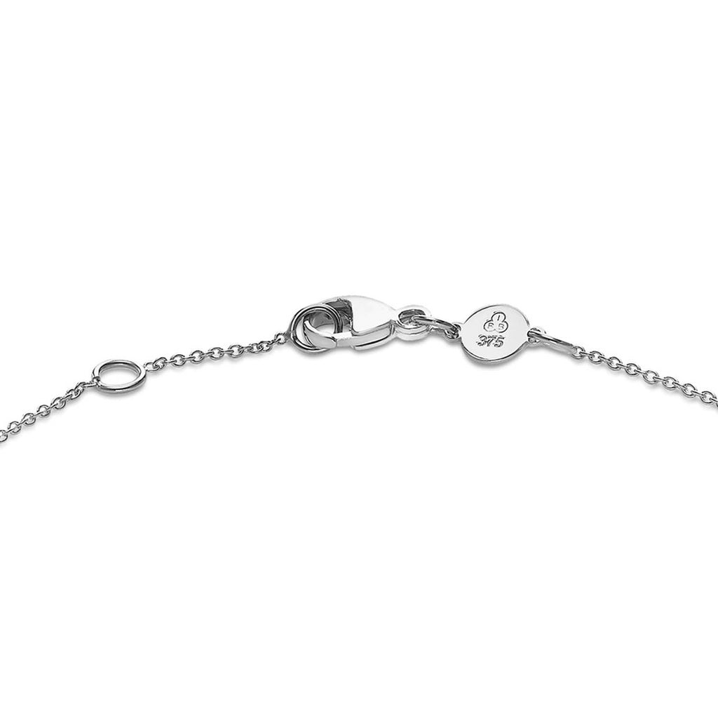 9K White Gold 10mm Disc Adjustable Bracelet 18cm-19cm