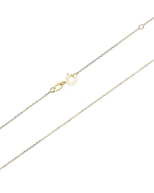 9K Yellow Gold Fine Cable Chain 40-45cm
