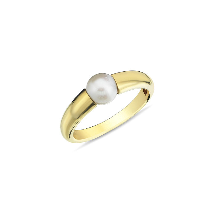 9K Yellow Gold Freshwater Pearl Ring