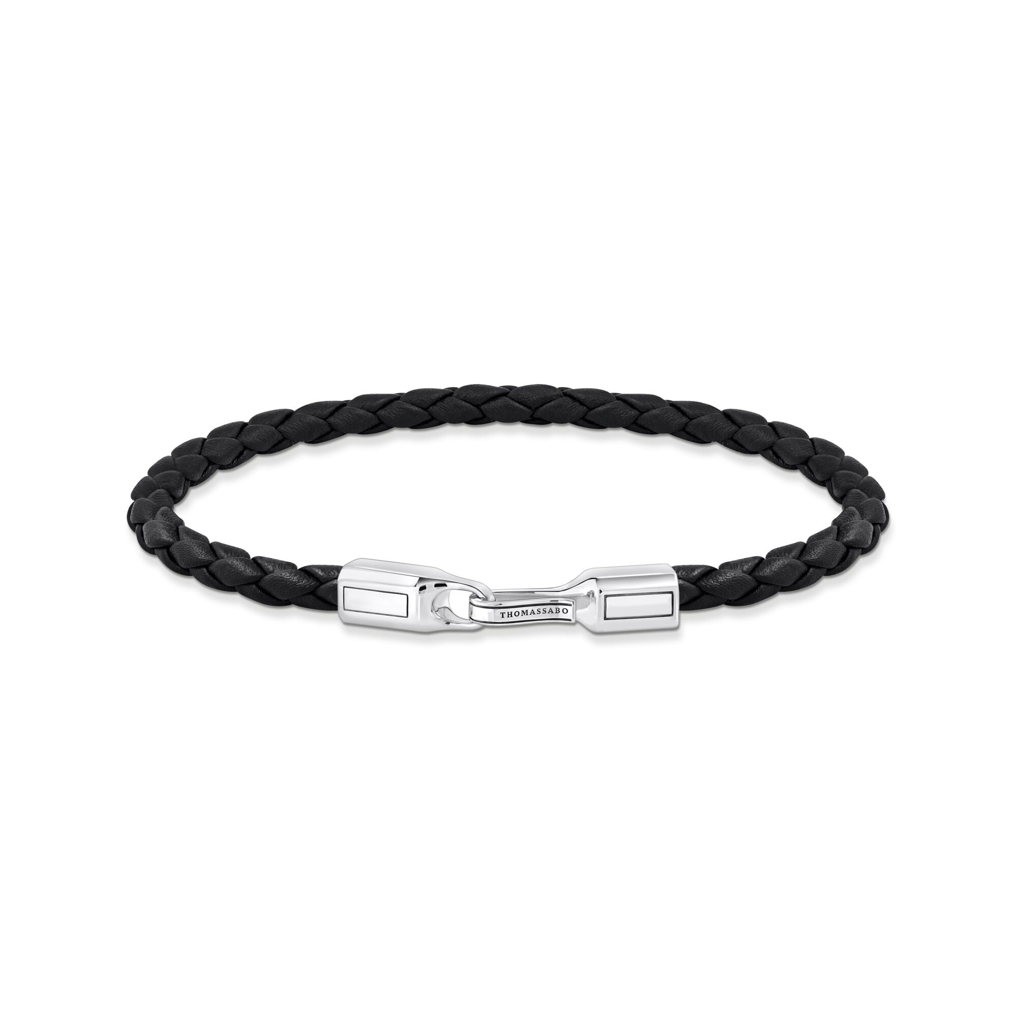 THOMAS SABO Bracelet with Braided, Black Leather