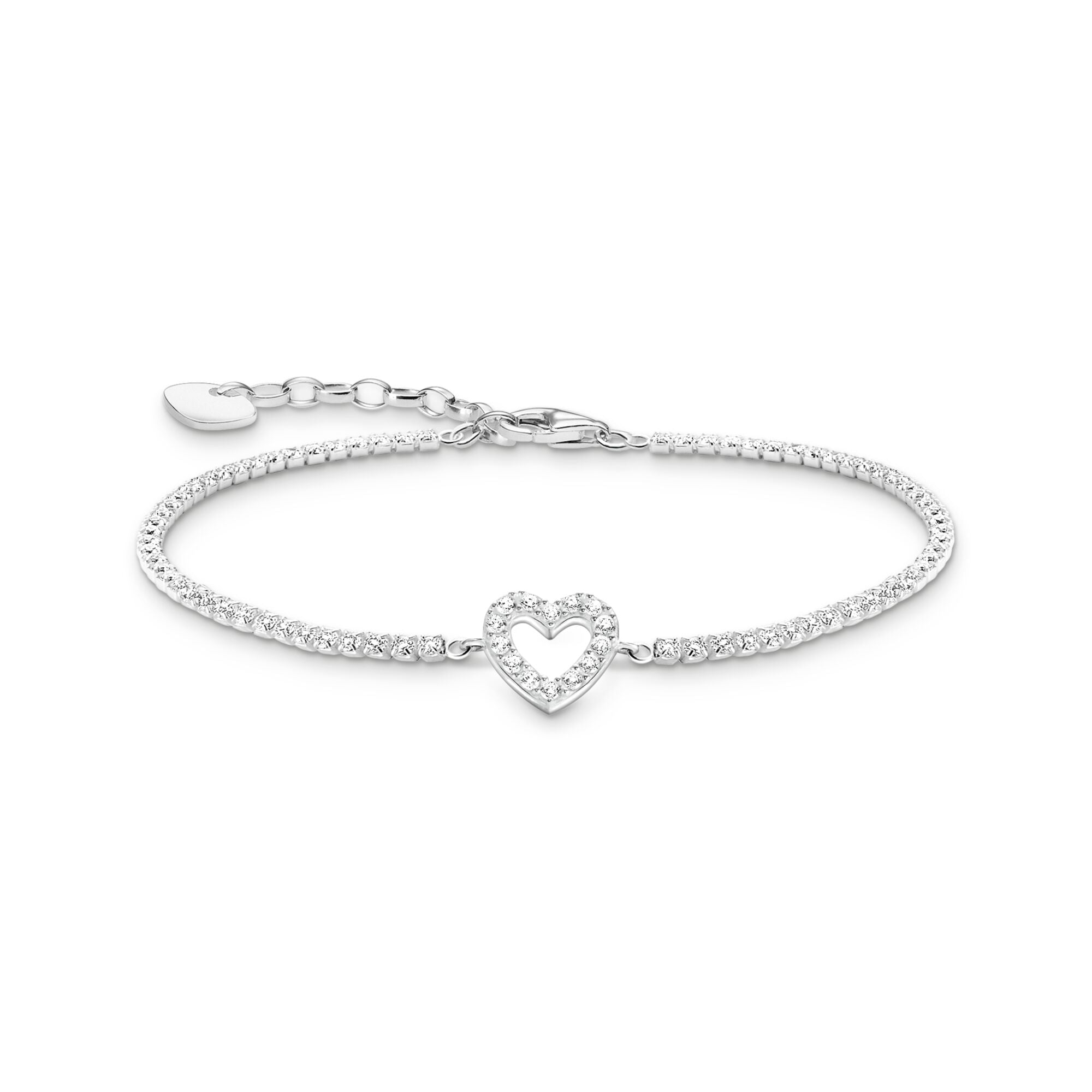 THOMAS SABO Tennis Bracelet Heart with stones