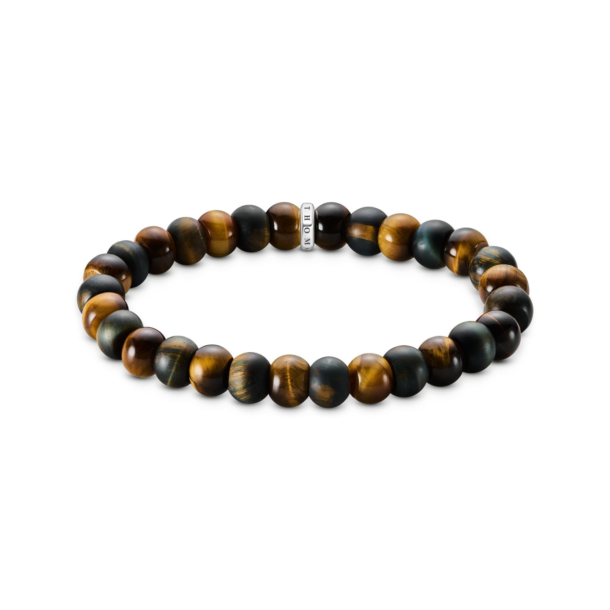 THOMAS SABO Beaded Bracelet with blue & gold tiger's eye