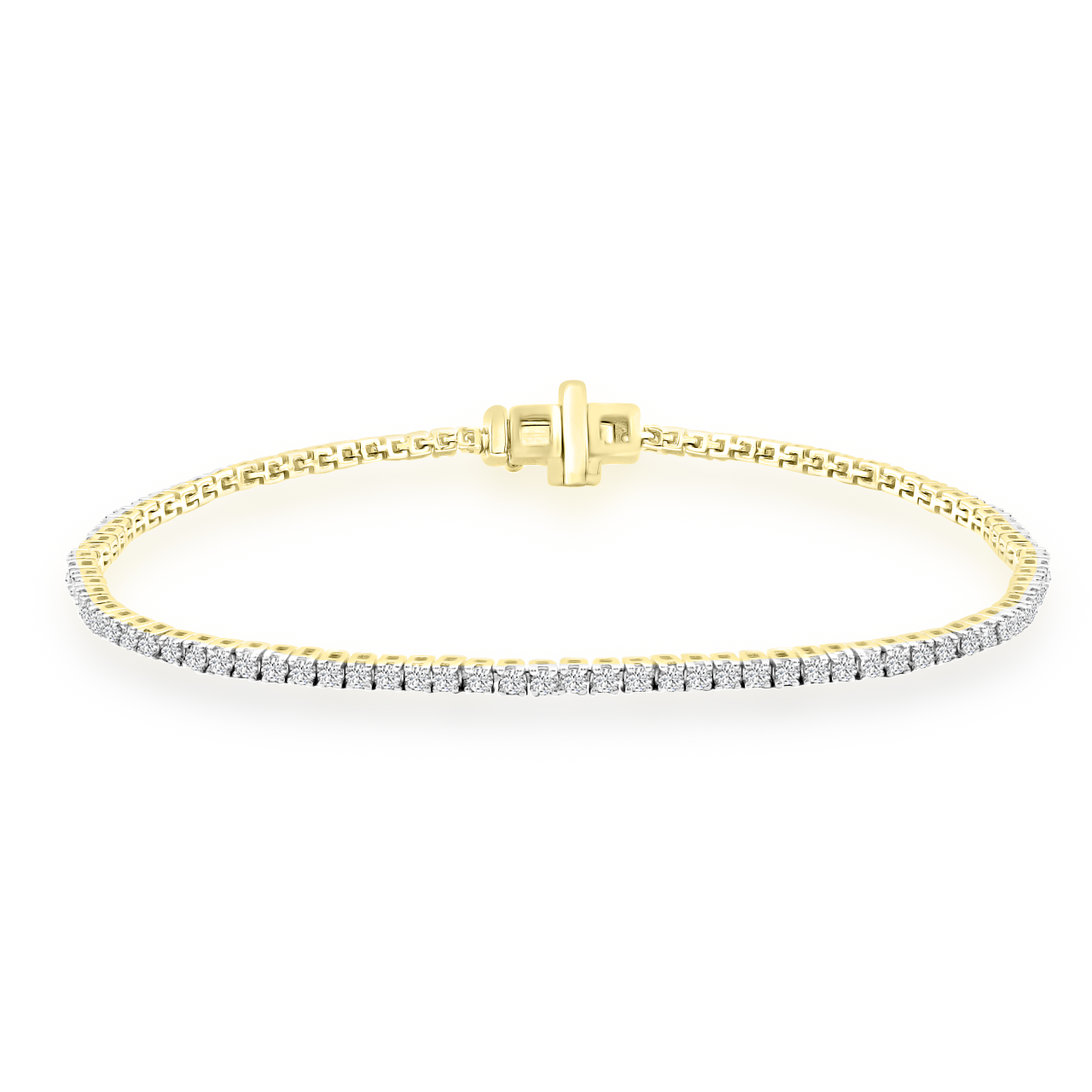 Diamond Tennis Bracelet with 1.00ct Diamonds in 9K Yellow Gold