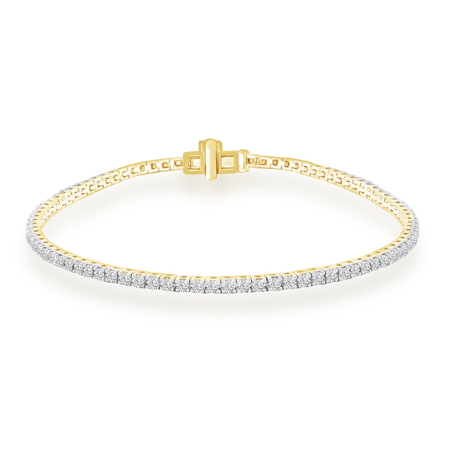 Diamond Tennis Bracelet with 2.00ct Diamonds in 9K Yellow Gold