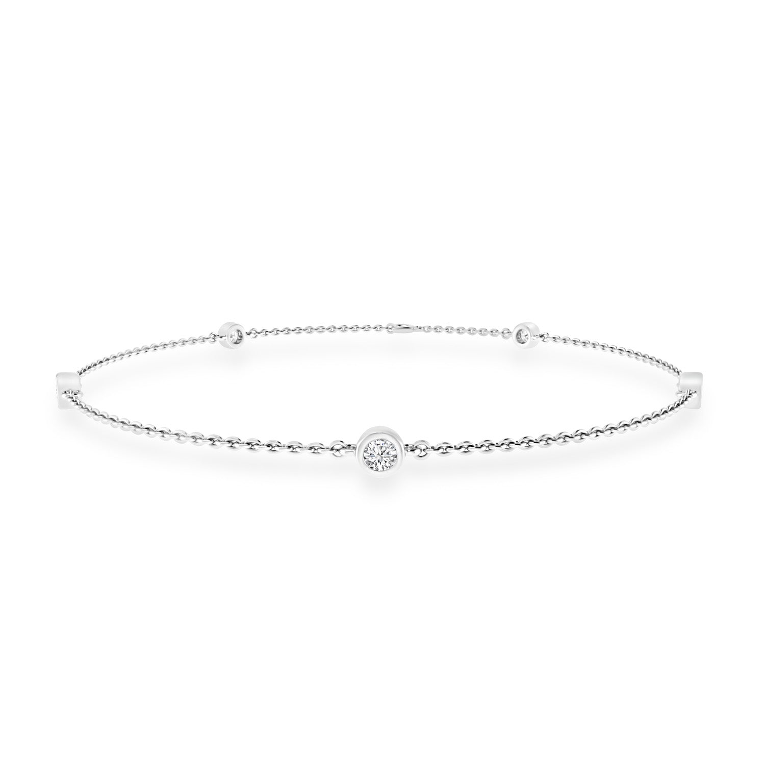 Diamond Bracelet with 0.25ct Diamonds in 9K White Gold