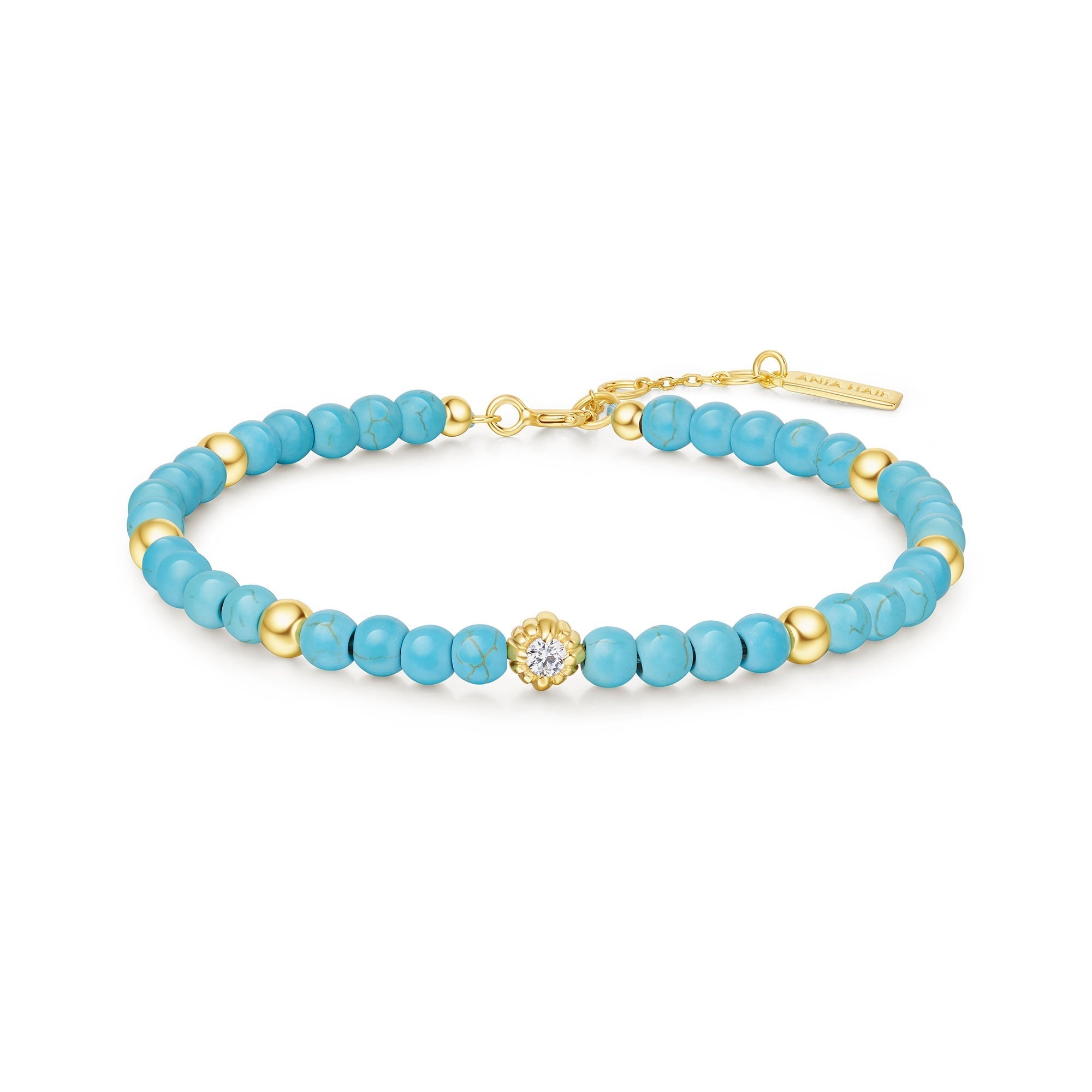 Ania Haie Gold Lab Created Turquoise Bracelet
