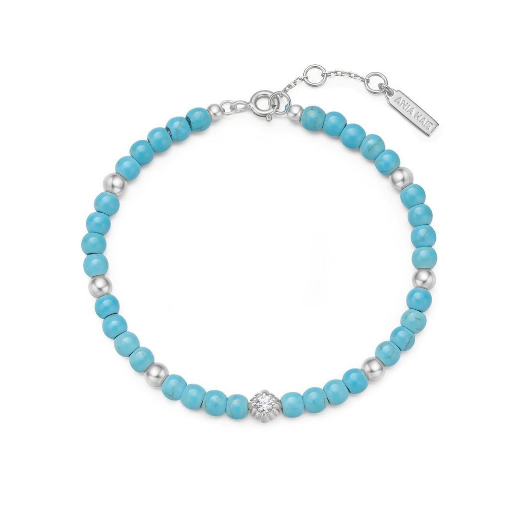 Ania Haie Silver Lab Created Turquoise Bracelet