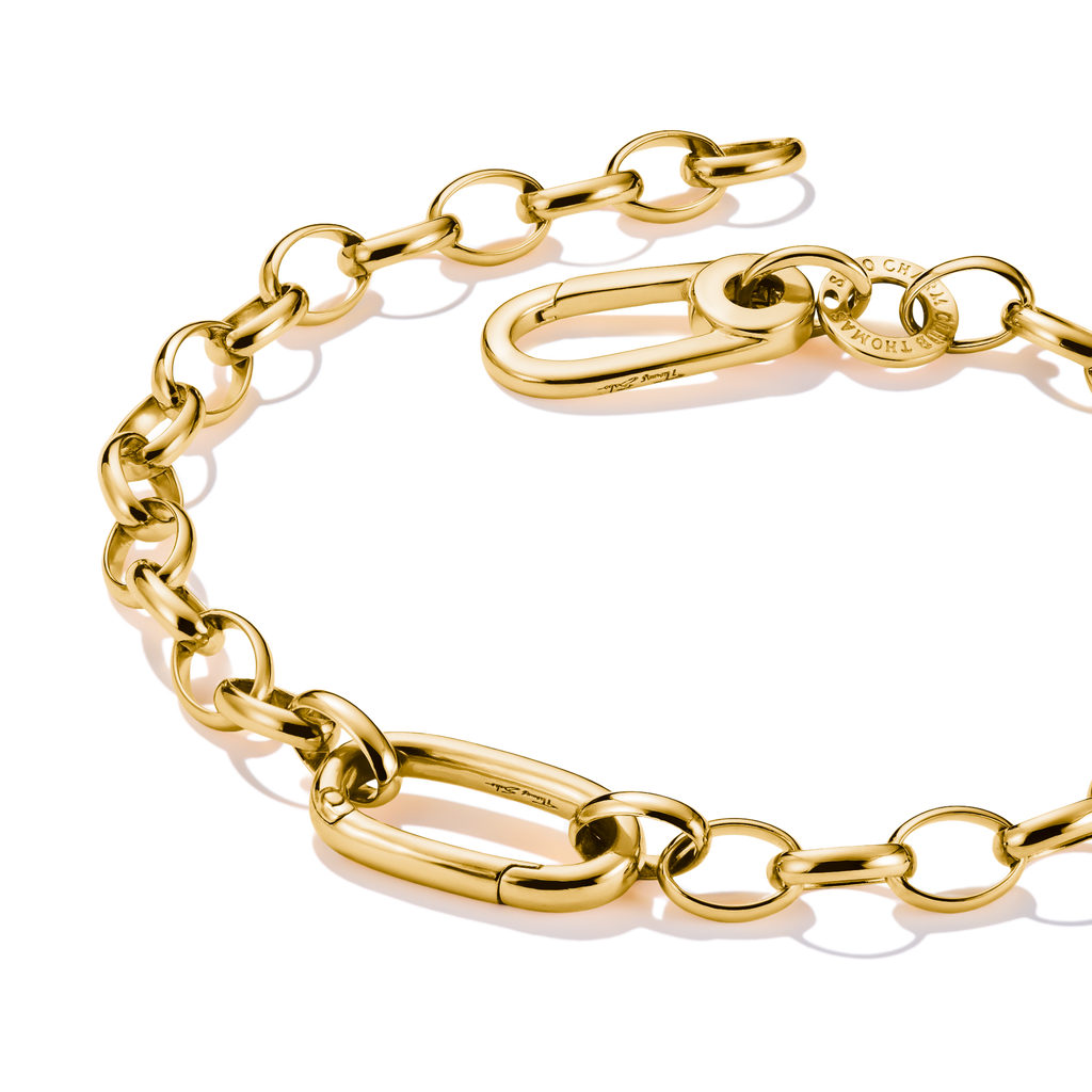 THOMAS SABO Charm bracelet with Connect link Gold