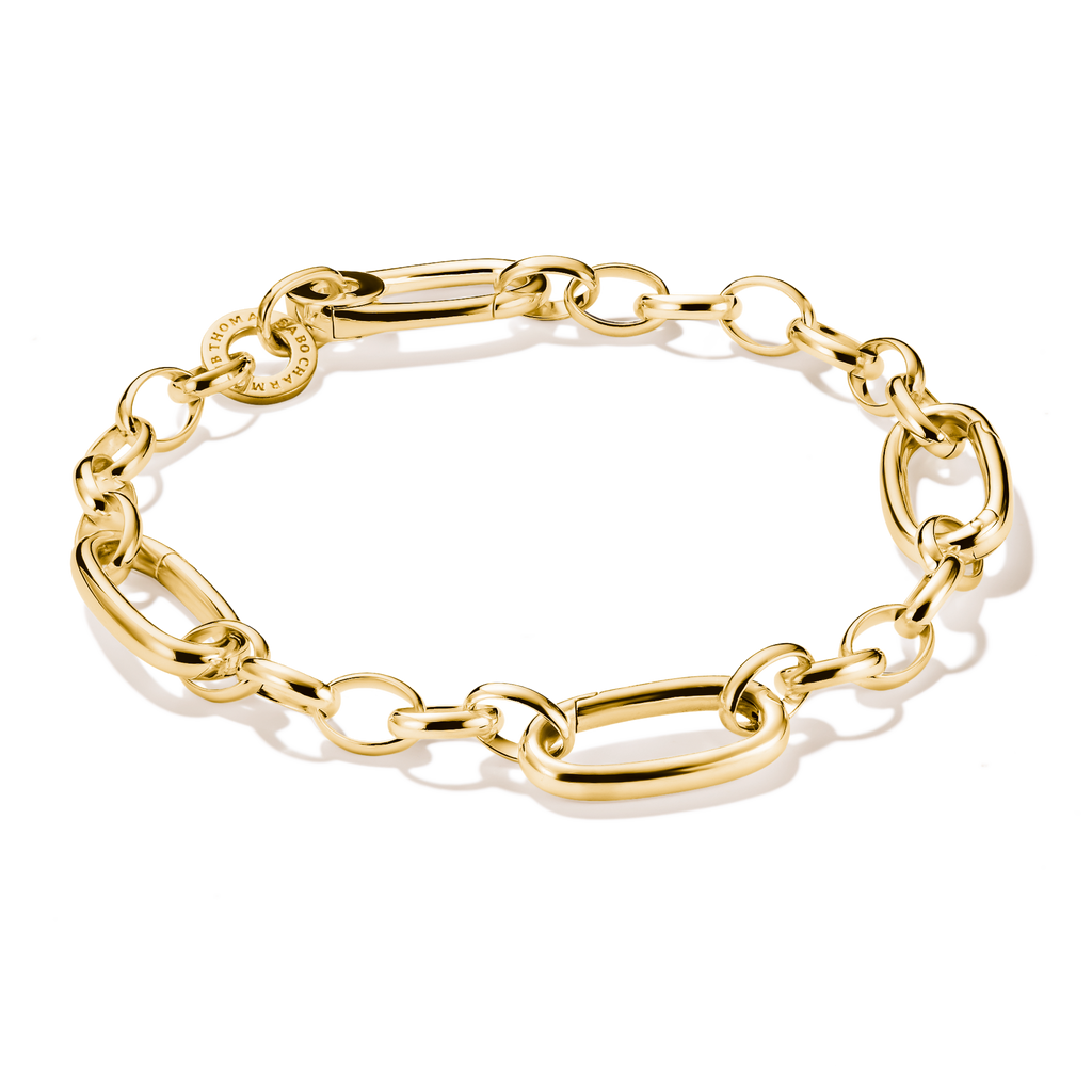 THOMAS SABO Charm bracelet with three Connect links Gold