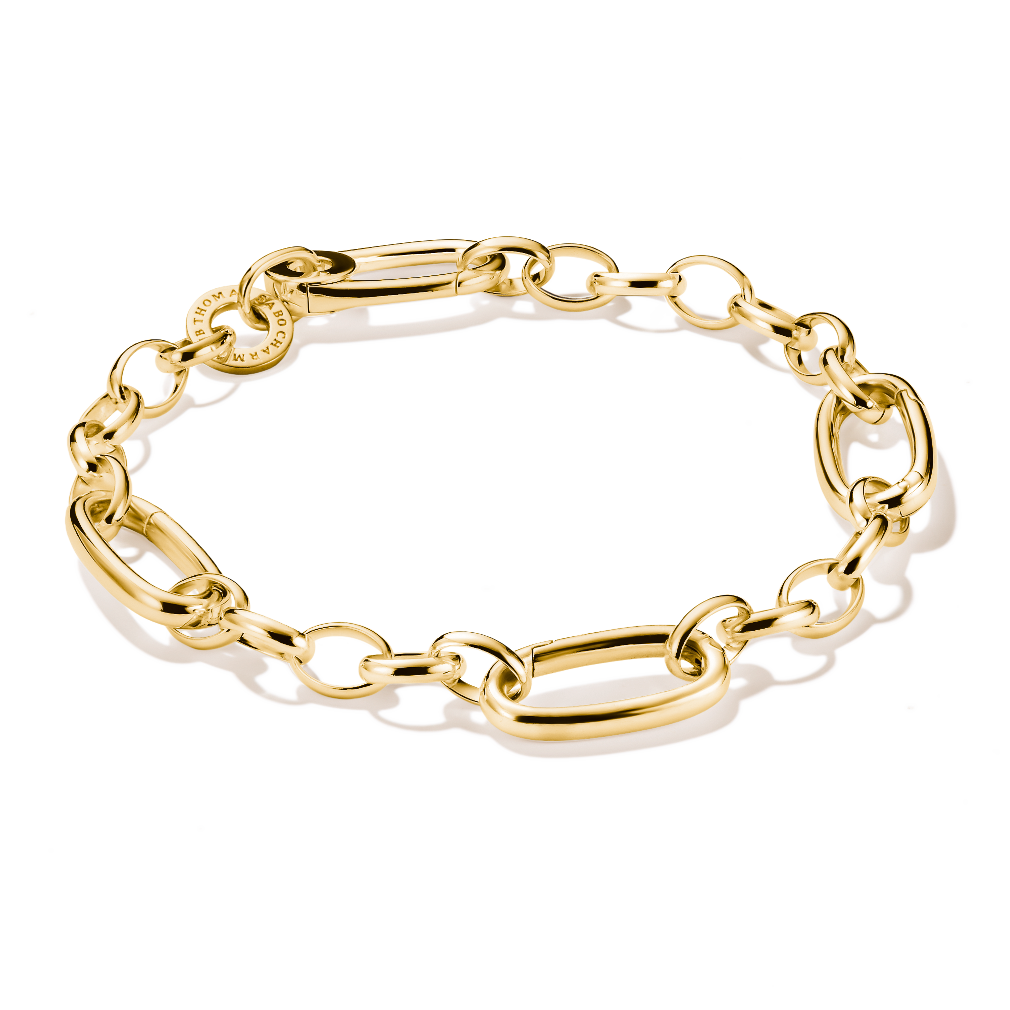 THOMAS SABO Charm bracelet with three Connect links Gold