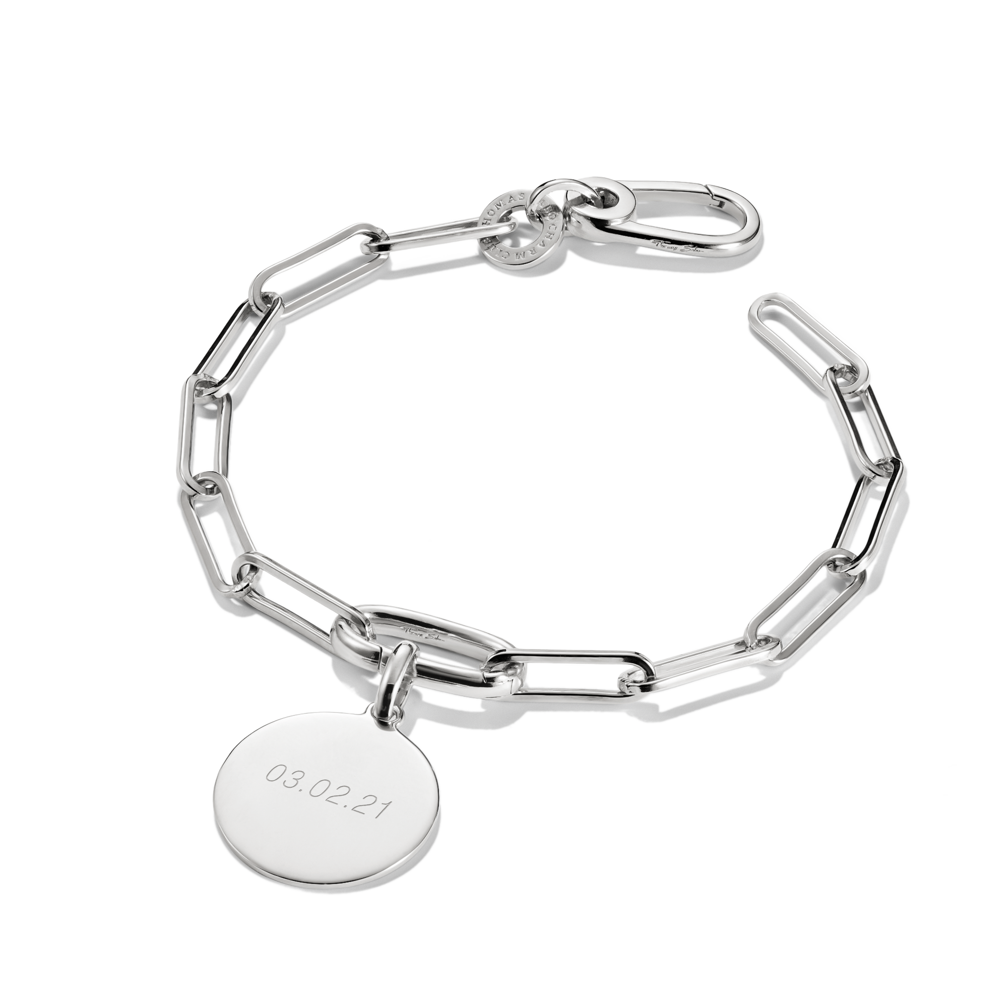 THOMAS SABO Connect Charm bracelet paperclip Silver