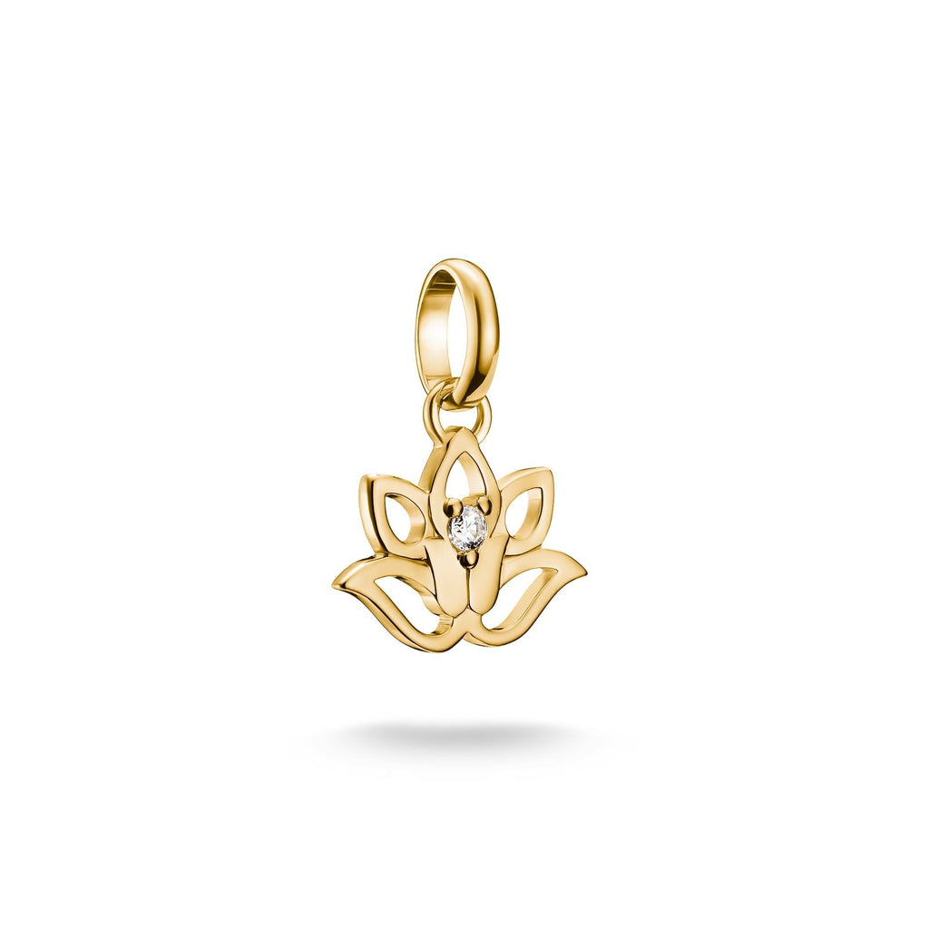 THOMAS SABO Connect Charm lotus flower with stones