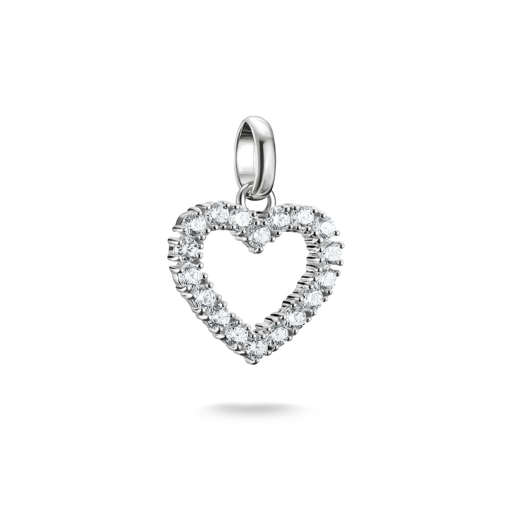 THOMAS SABO Connect Charm heart with white stones