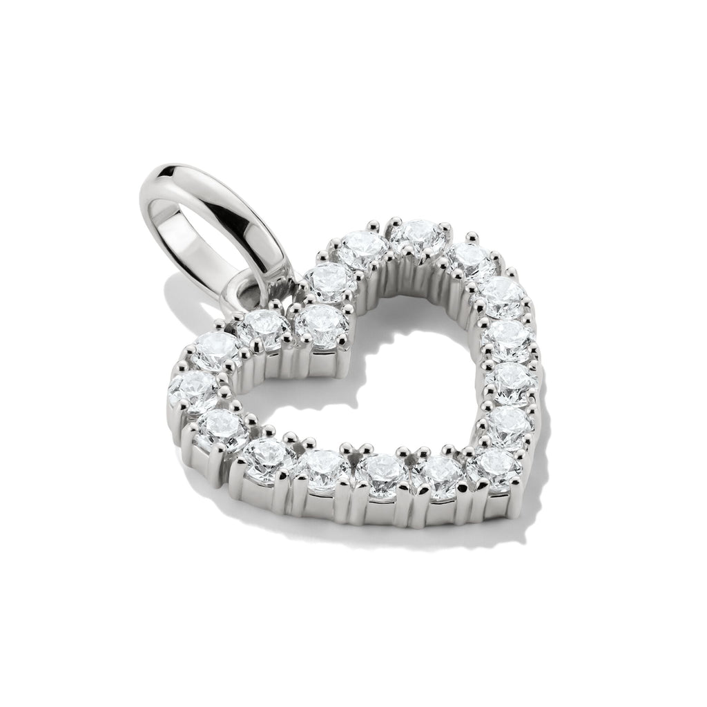 THOMAS SABO Connect Charm heart with white stones