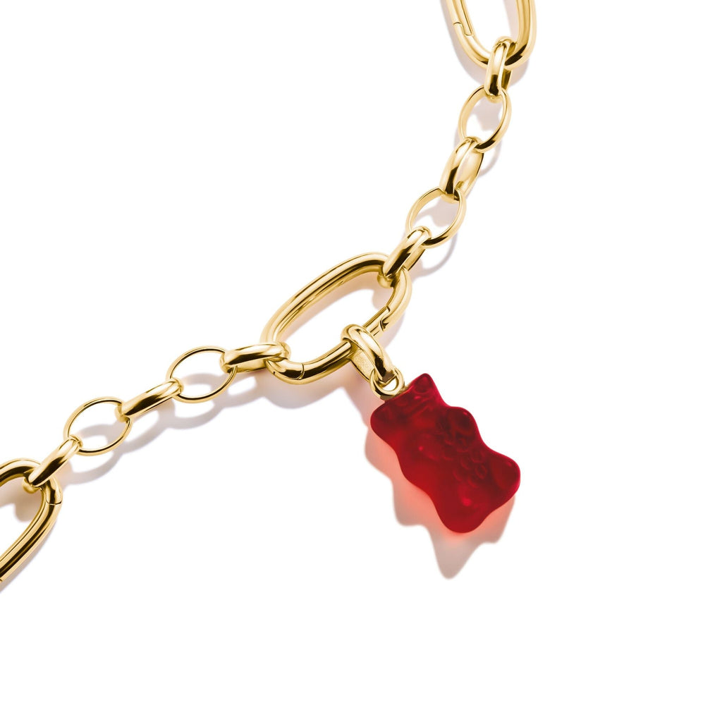THOMAS SABO Connect Charm Goldbear in red