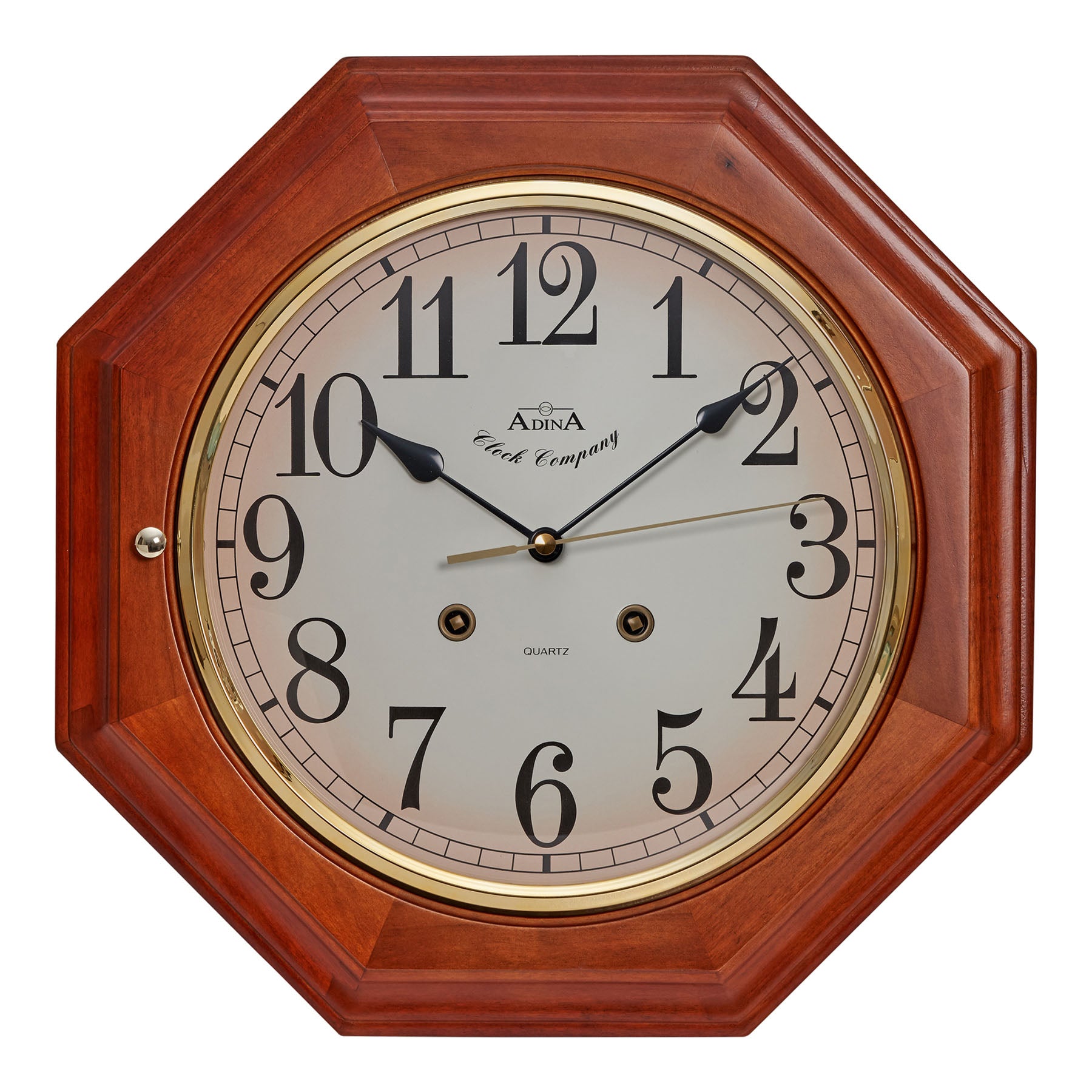 ADINA STATION STYLE CLOCK WALNUT ARABIC DIAL CLB131-ADW-A