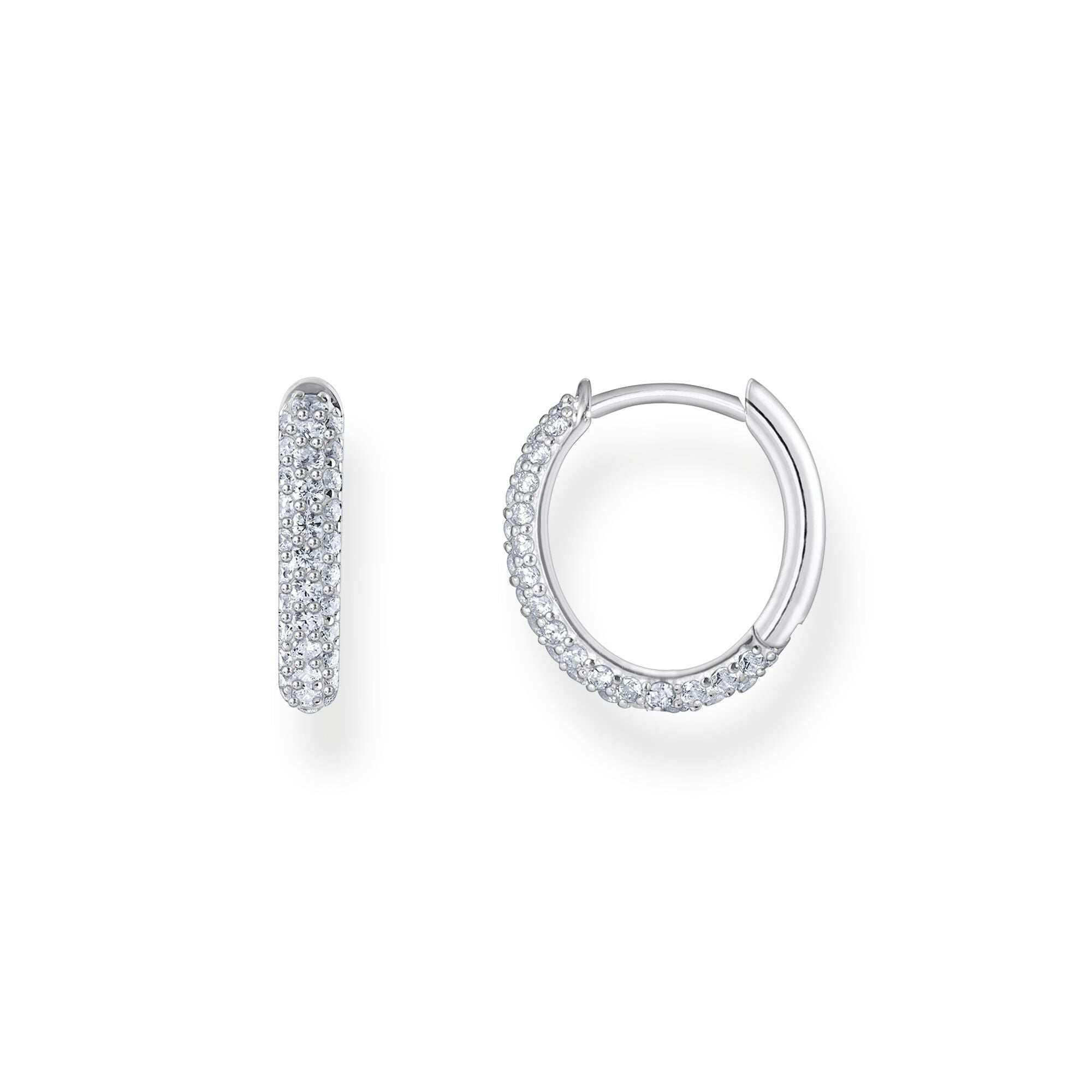 THOMAS SABO Hoop earrings with white zirconia pavÃÂ©