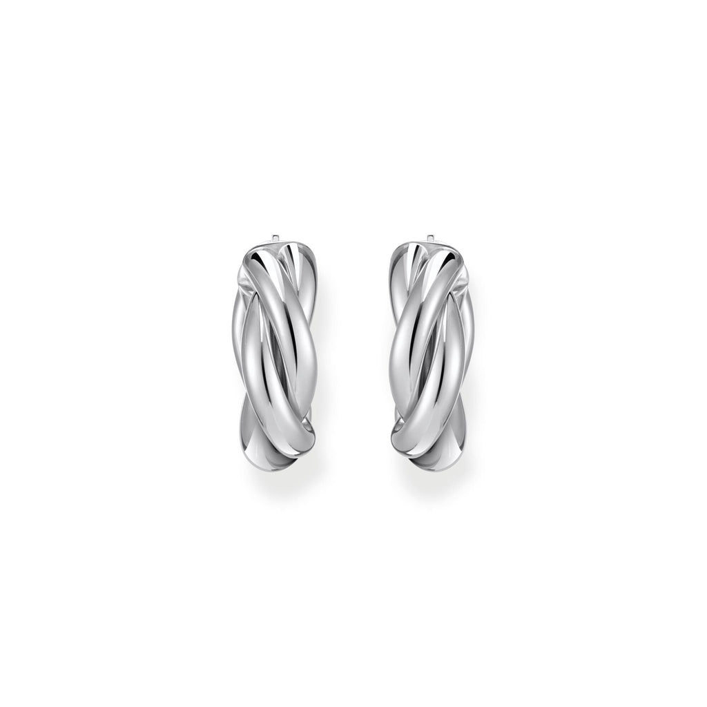 THOMAS SABO Hoop earrings in intertwined design silver