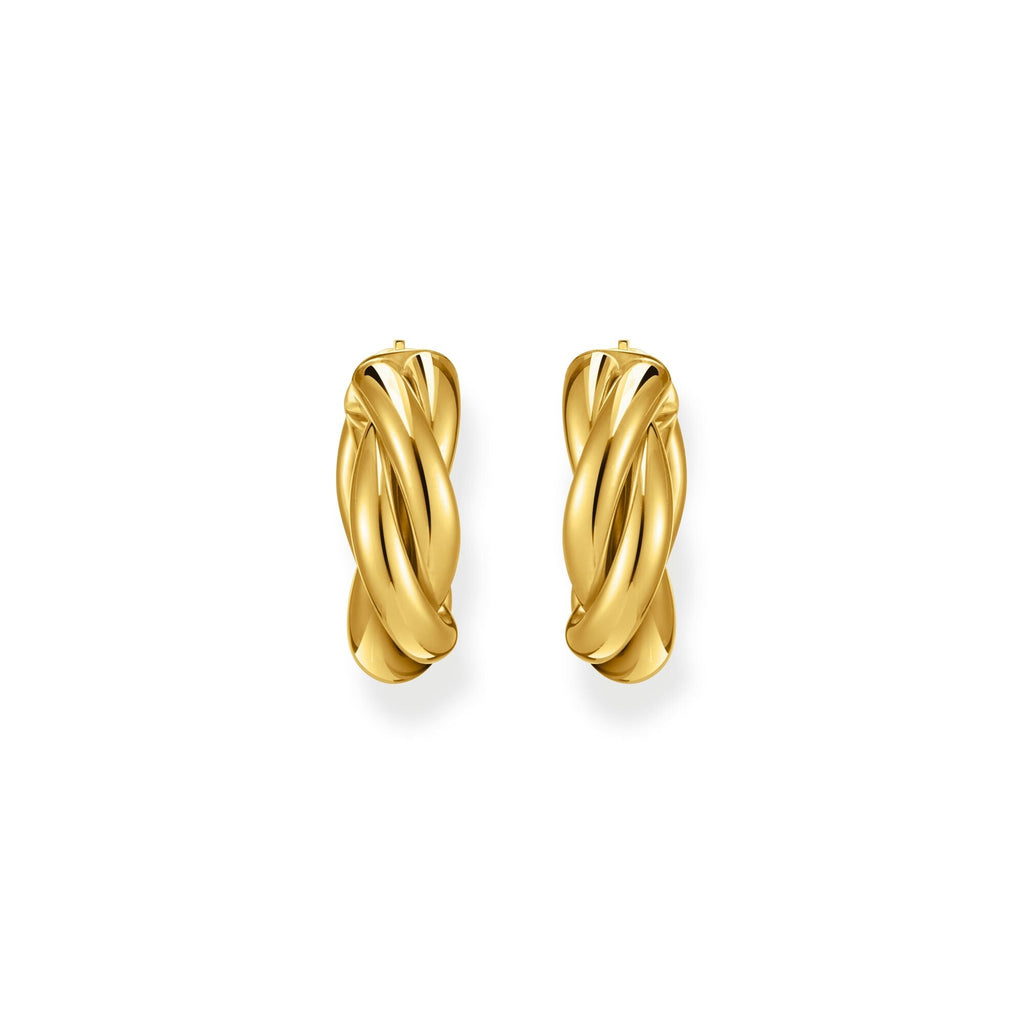 THOMAS SABO Hoop earrings in intertwined design gold