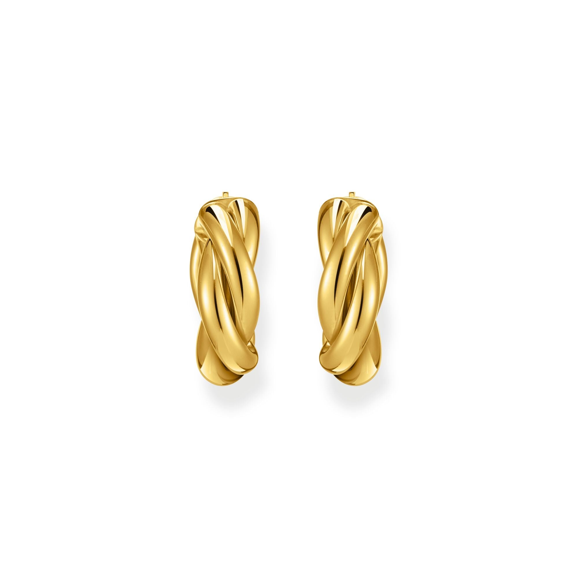 THOMAS SABO Hoop earrings in intertwined design gold