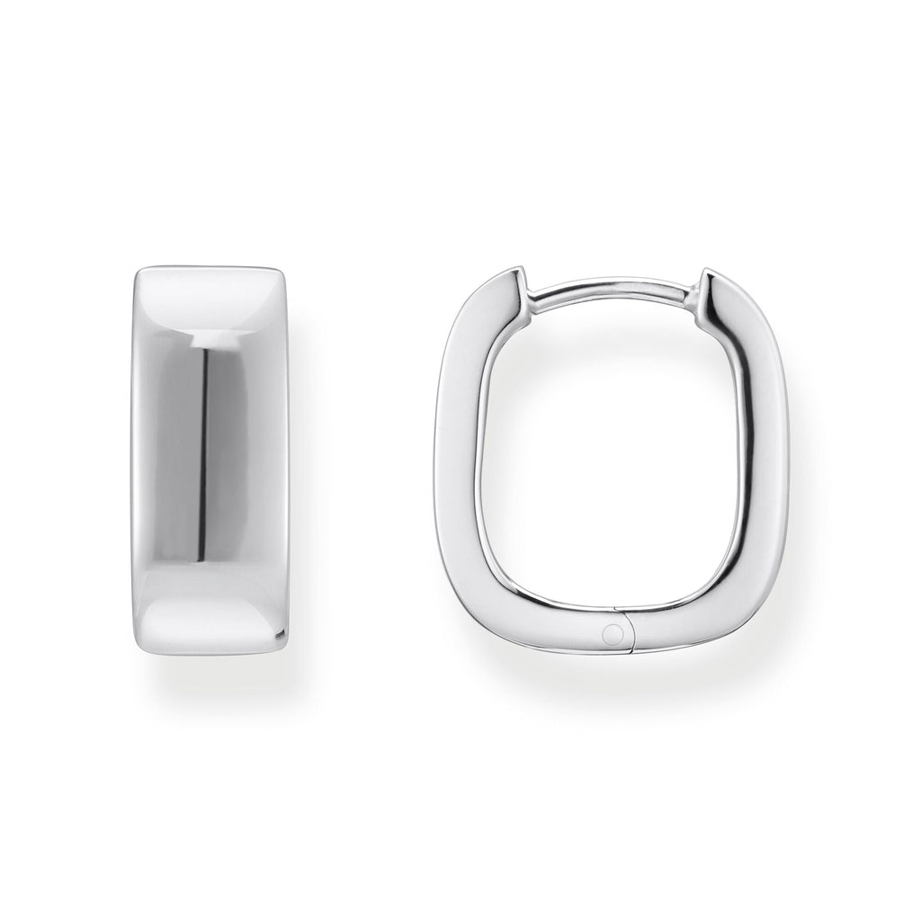 THOMAS SABO Hoop earrings in angular shape Medium
