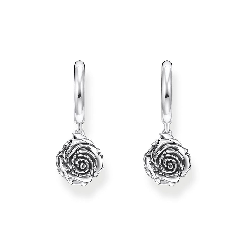 THOMAS SABO Midnight Rose hoop earrings
