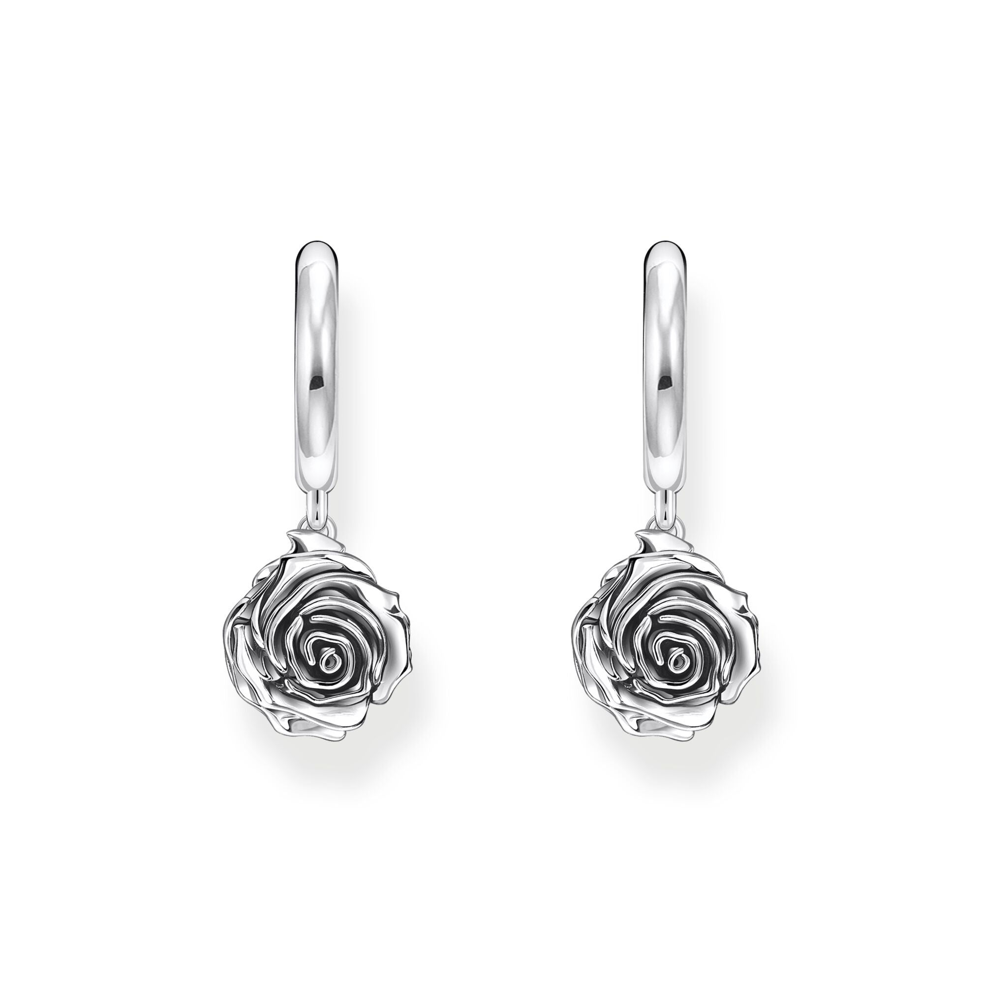 THOMAS SABO Midnight Rose hoop earrings