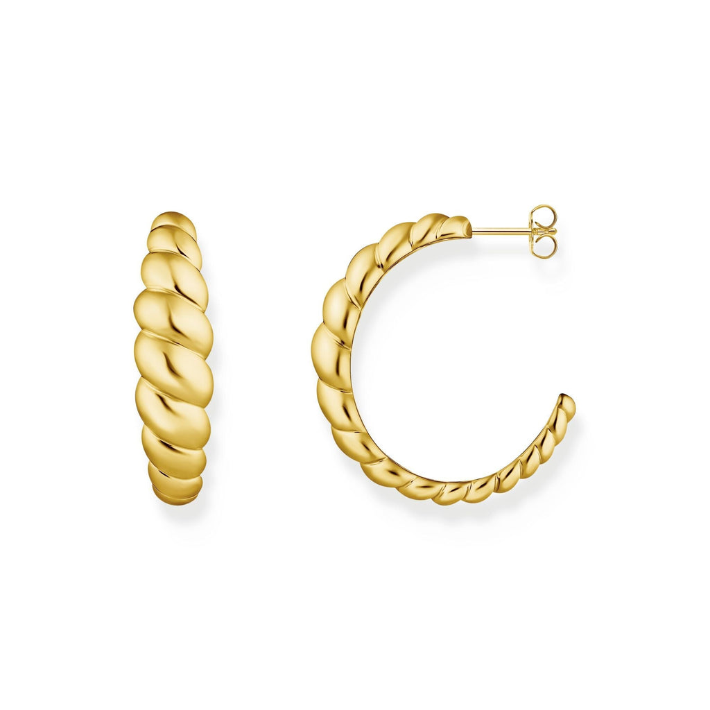 THOMAS SABO Organic shapes twisted hoop earrings