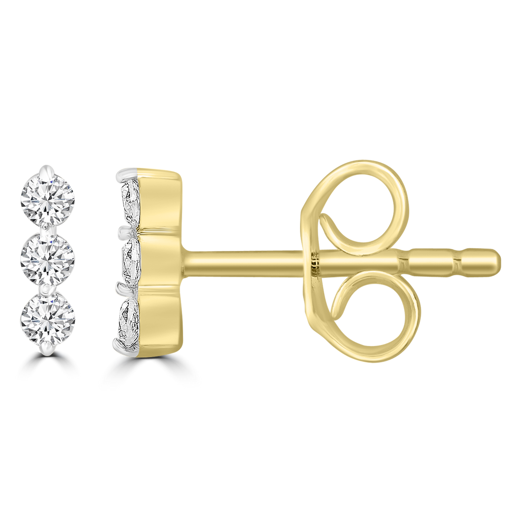 Diamond Fashion Earrings with 0.15ct Diamonds in 9K Yellow Gold