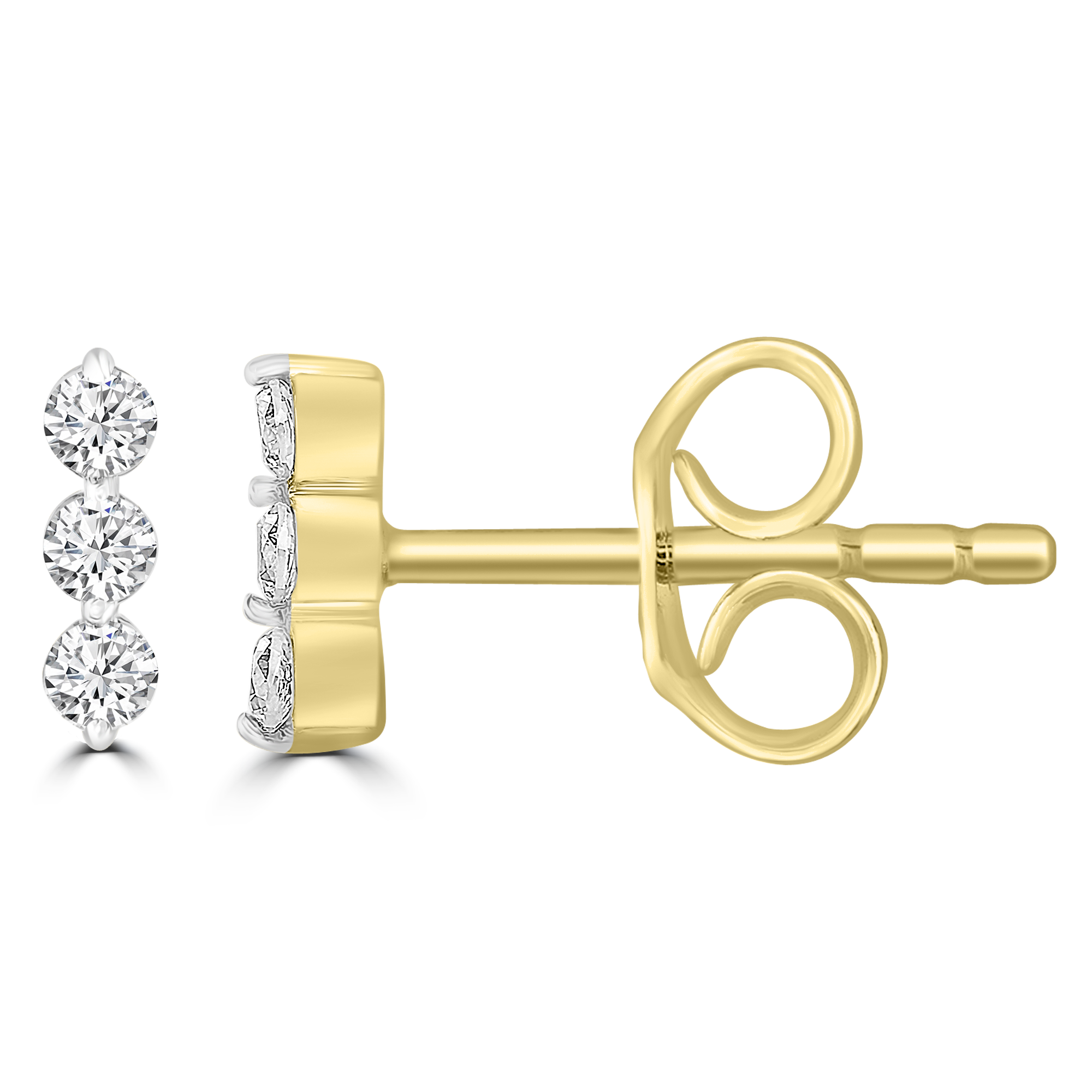 Diamond Fashion Earrings with 0.15ct Diamonds in 9K Yellow Gold