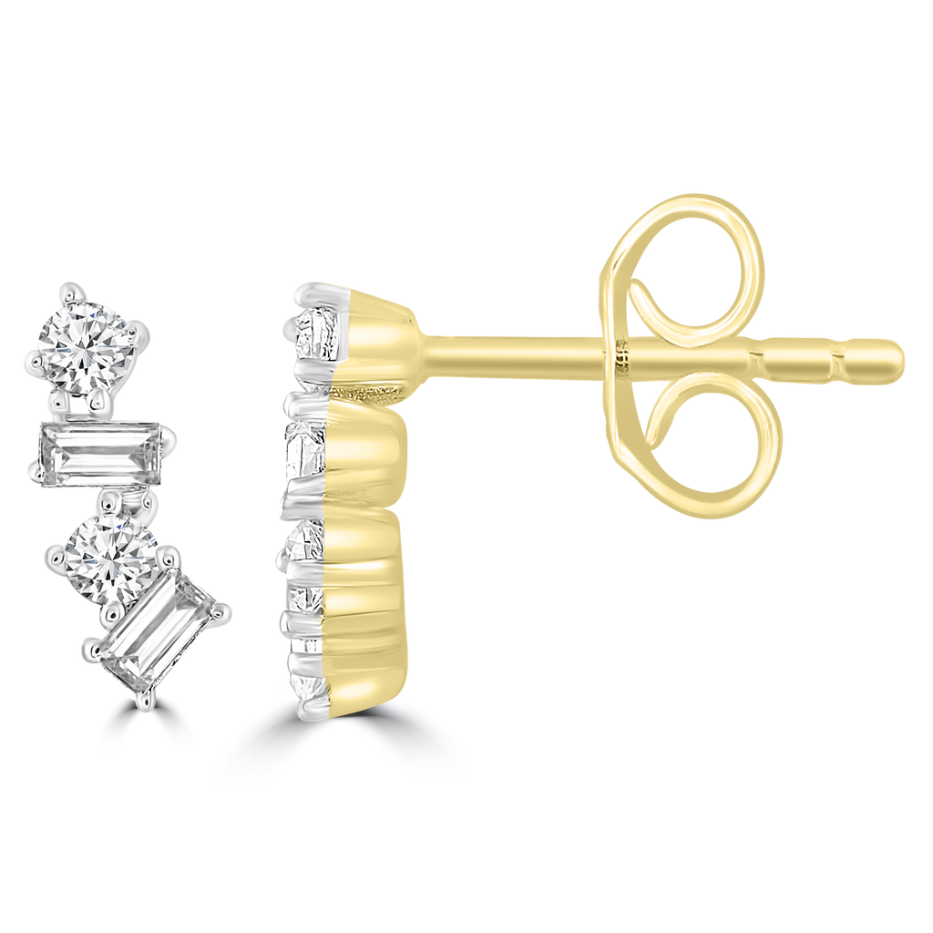 Diamond Fashion Earrings with 0.15ct Diamonds in 9K Yellow Gold