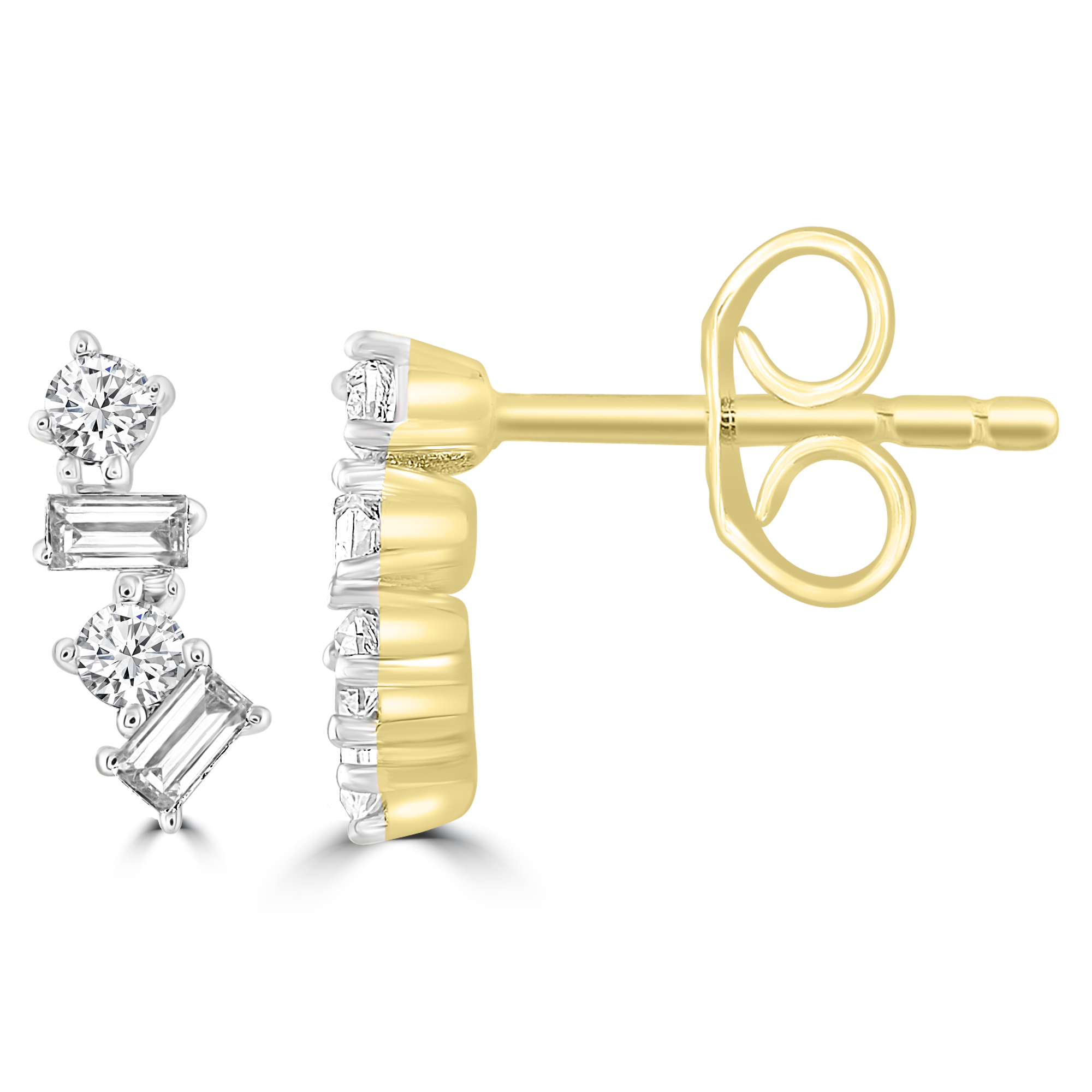 Diamond Fashion Earrings with 0.15ct Diamonds in 9K Yellow Gold