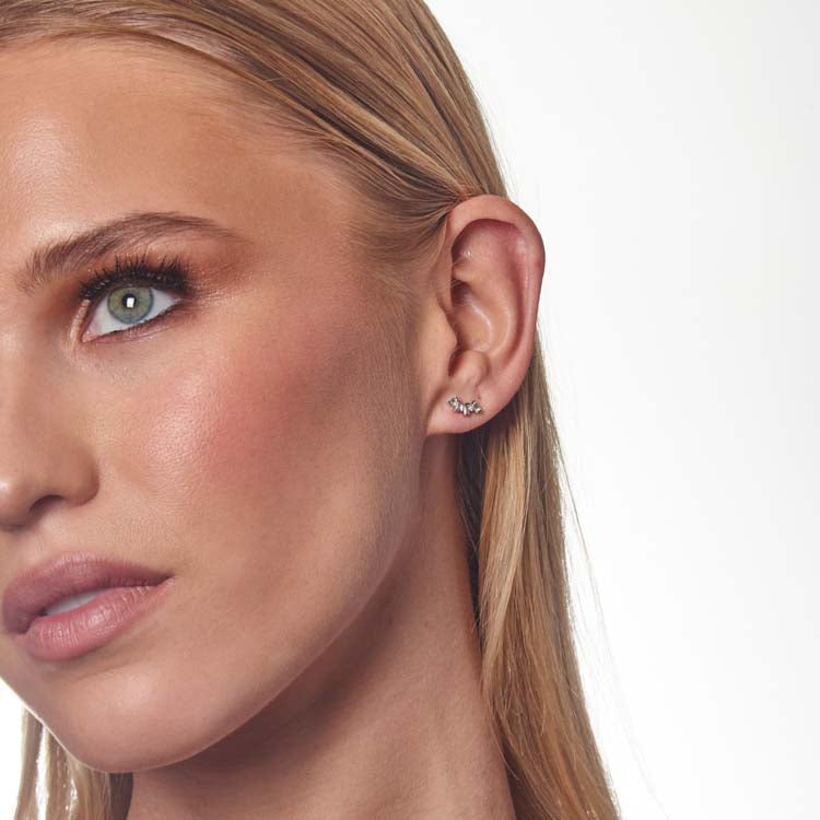 0.15ct HI I1 Diamond Earrings in 9K White Gold