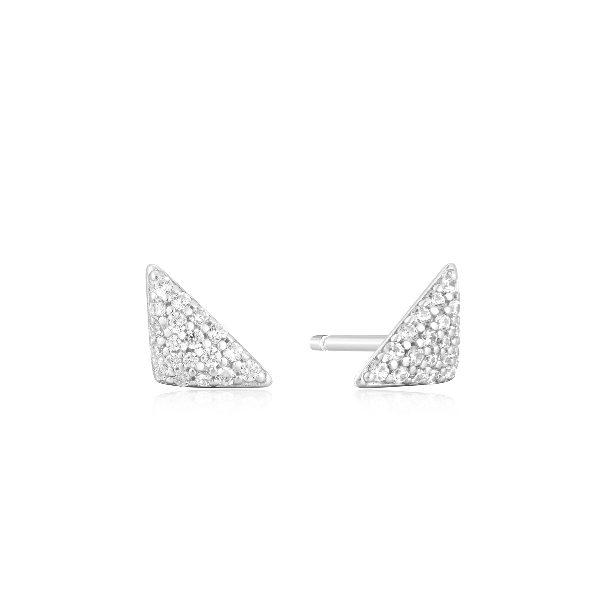 Ania Haie Silver Triangular PavÃ© Studs