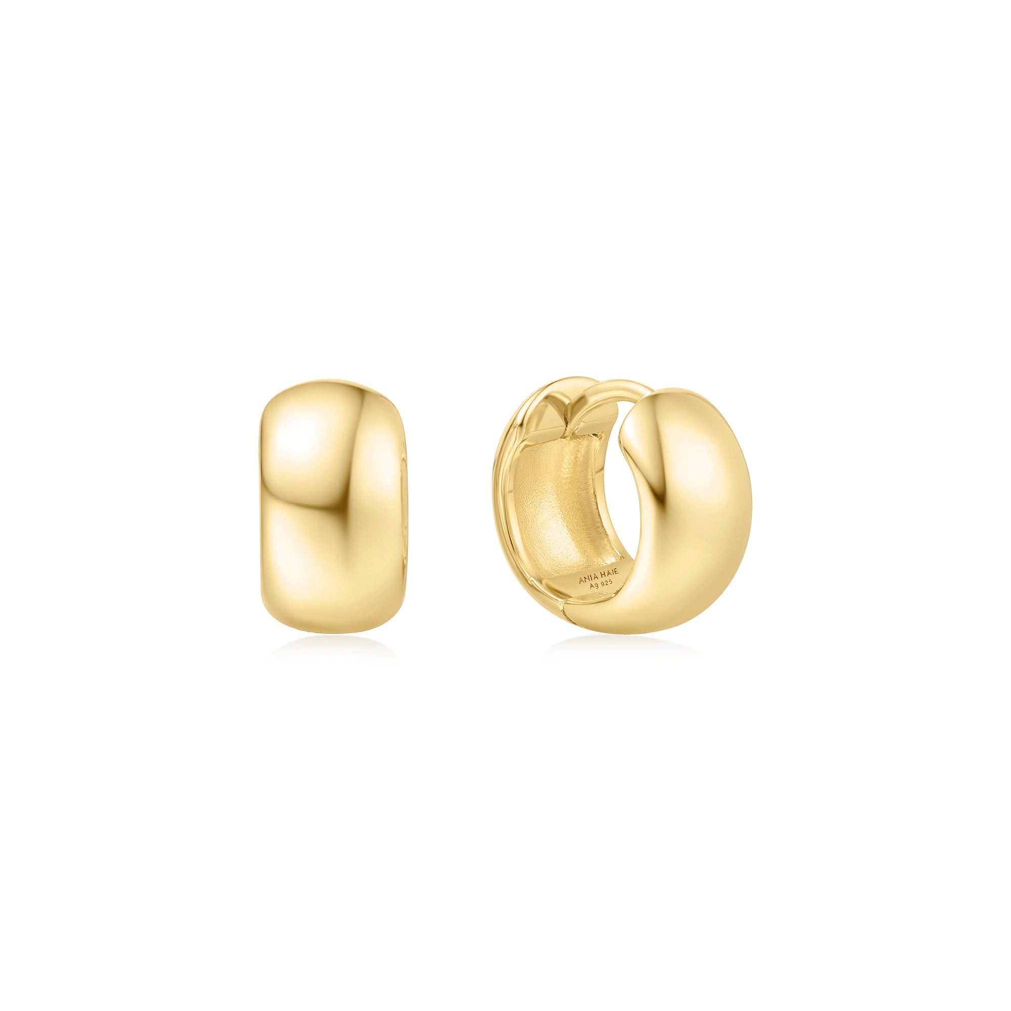 Ania Haie Gold Chubby Small Huggie Hoop Earrings